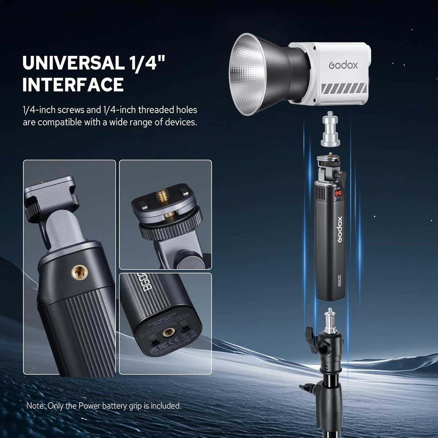 Empuñadura de Batería Godox BG02 6600mAh para Flash AD200