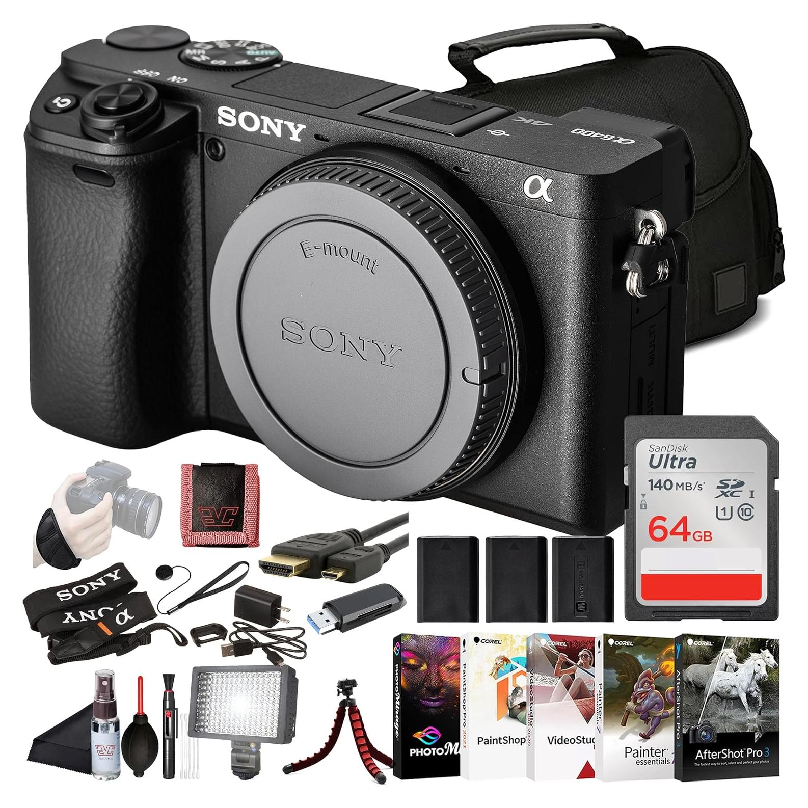 Cámara Sin Espejo Sony a6400 - 24.2 MP, 4K, 11 fps, 64GB