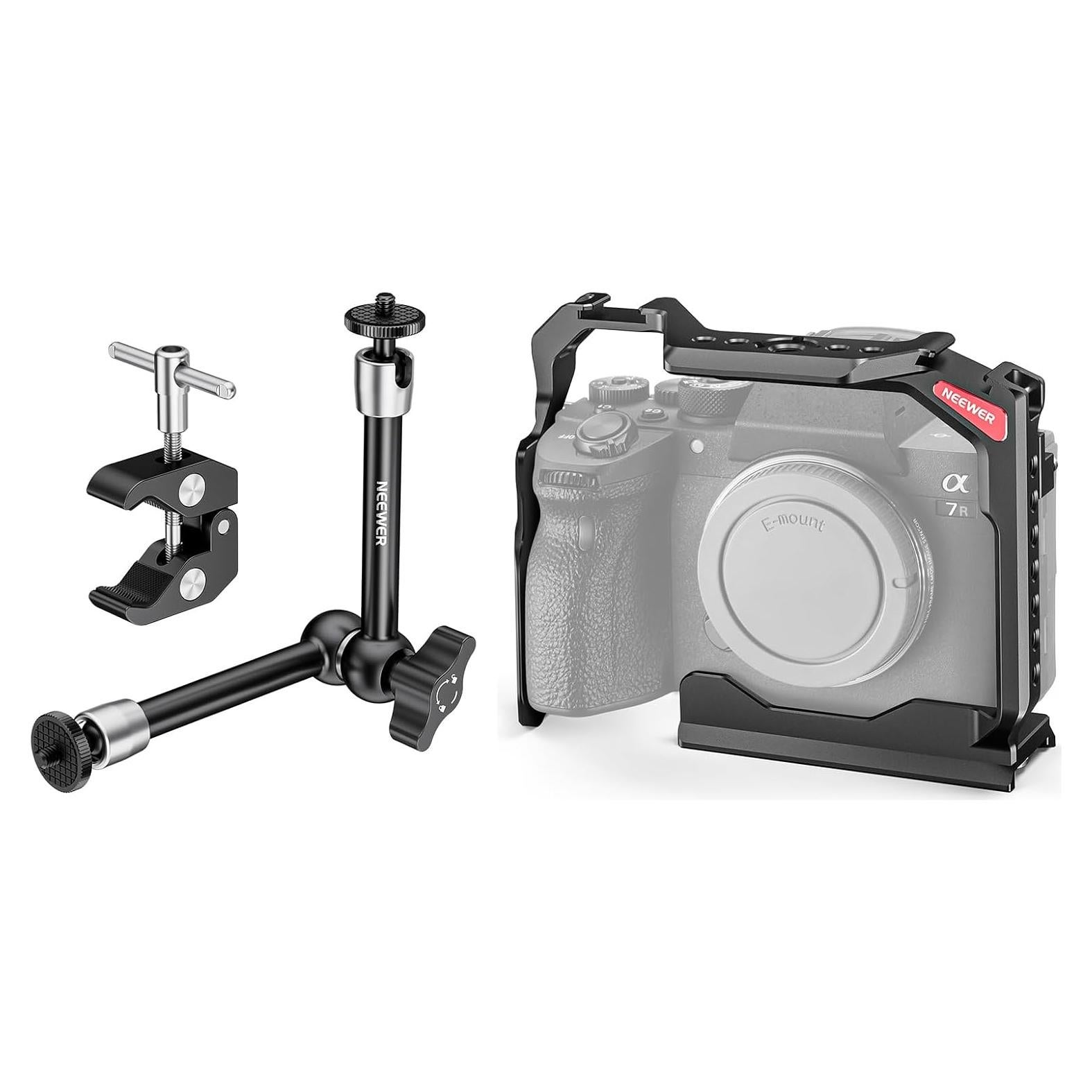 Brazo Mágico Ajustable NEEWER 25cm con Super Clamp y Tornillos