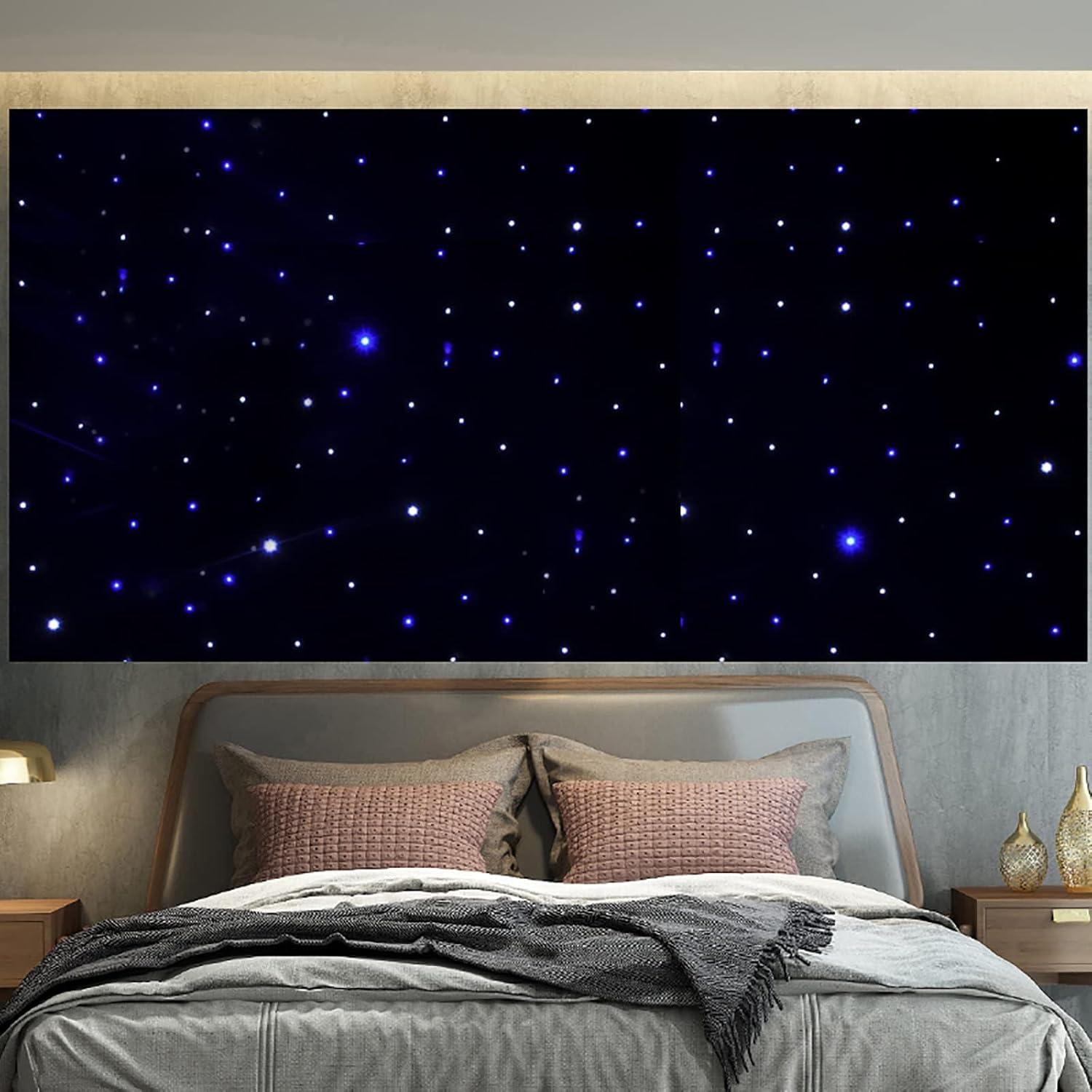 Telón de fondo LED 3m x 4m WUPYI Cielo Estrellado Azul y Blanco