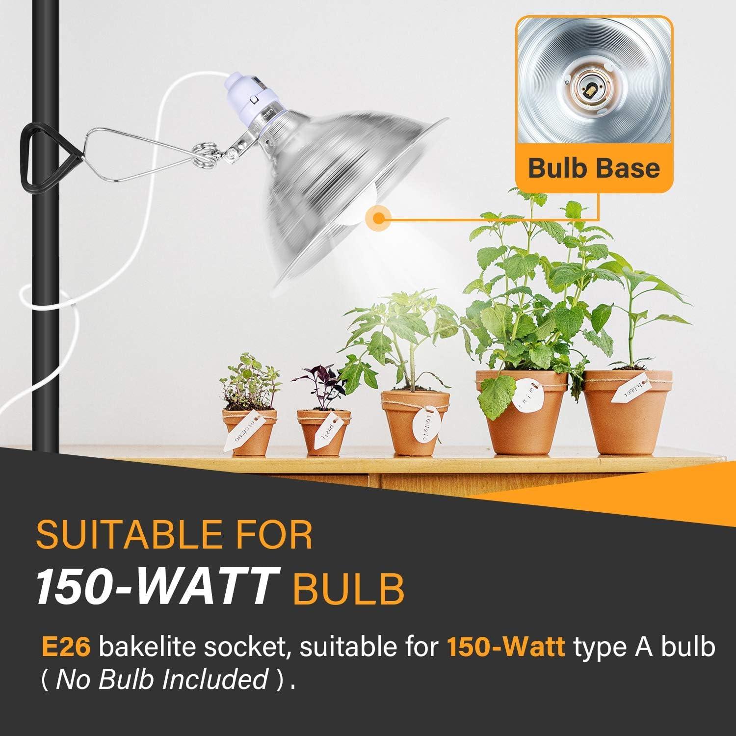 Lámpara de Abrazadera Simple Deluxe 150W Reflector Aluminio 22cm