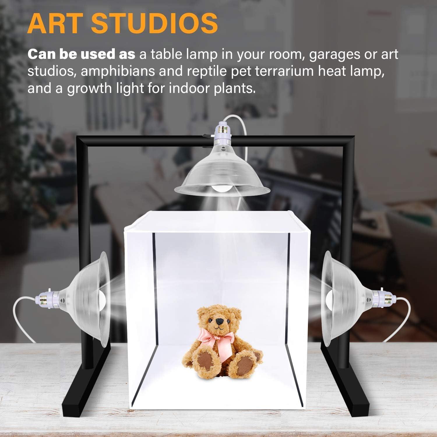 Lámpara de Abrazadera Simple Deluxe 150W Reflector Aluminio 22cm