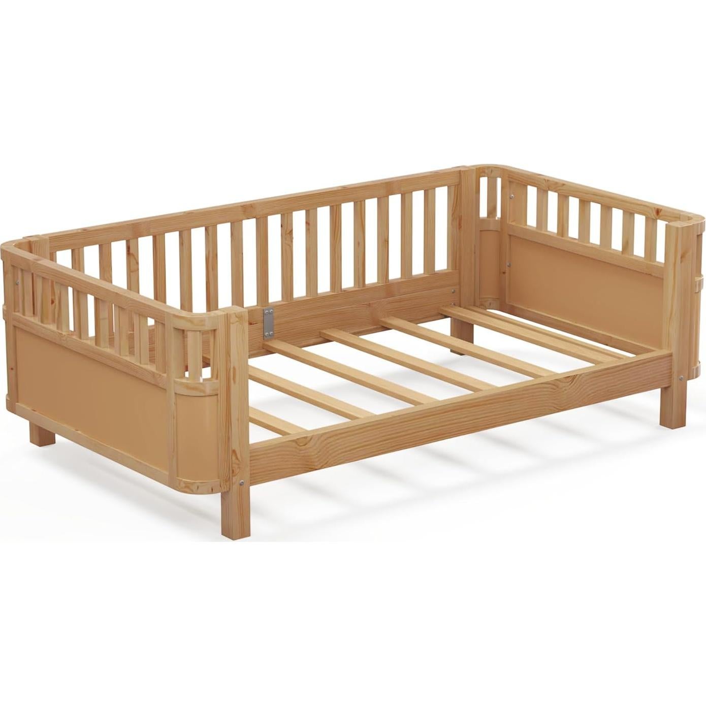 Cama Plataforma Gemela Aurnienofus con Barandillas Desmontables