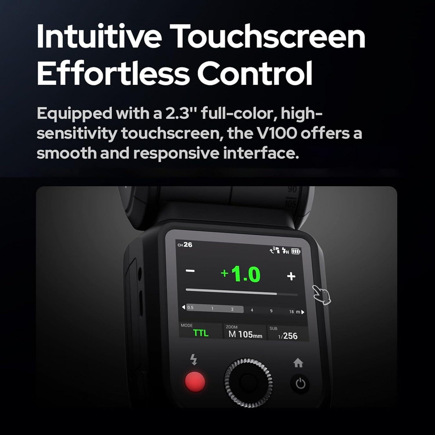 Flash Inalámbrico Godox V100N 100Ws para Cámara Nikon