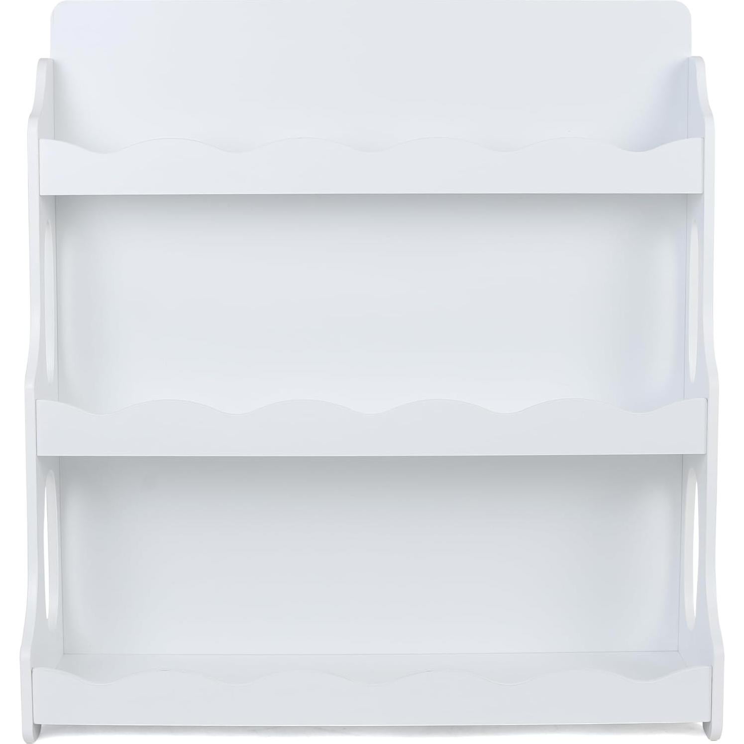 Estante de Libros de Madera AMMEHOELA 3 Niveles Blanco 80x25x85 cm