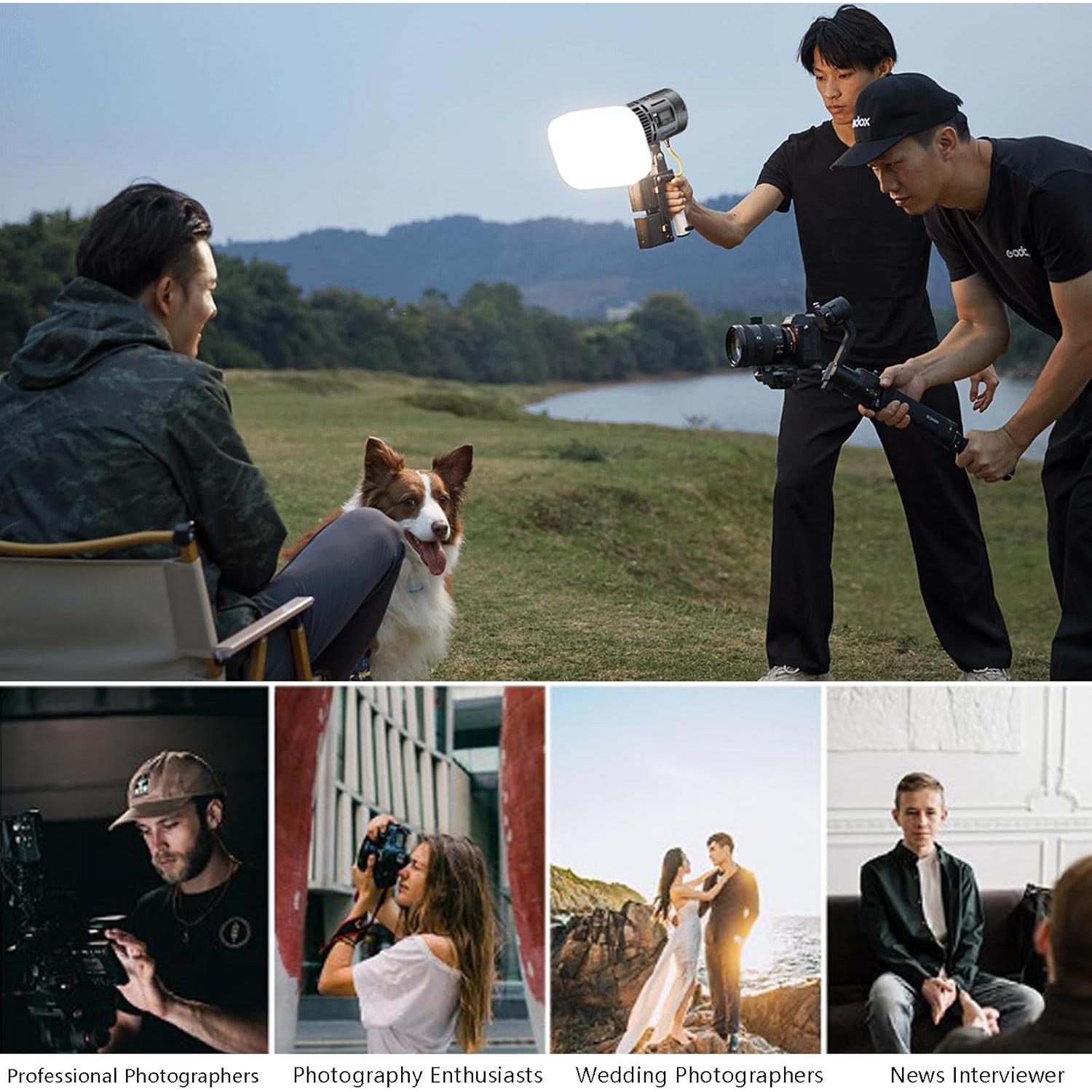 Kit de Luz LED Godox RS60Bi 60W Bicolor para Video y Fotografía