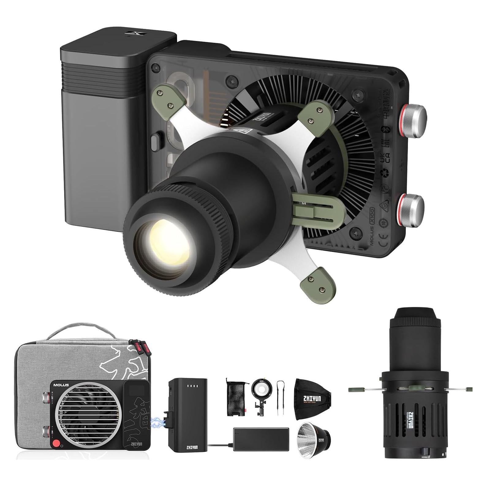 Luz LED Zhiyun MOLUS X100 PRO V2 100W Mini Foco Portátil