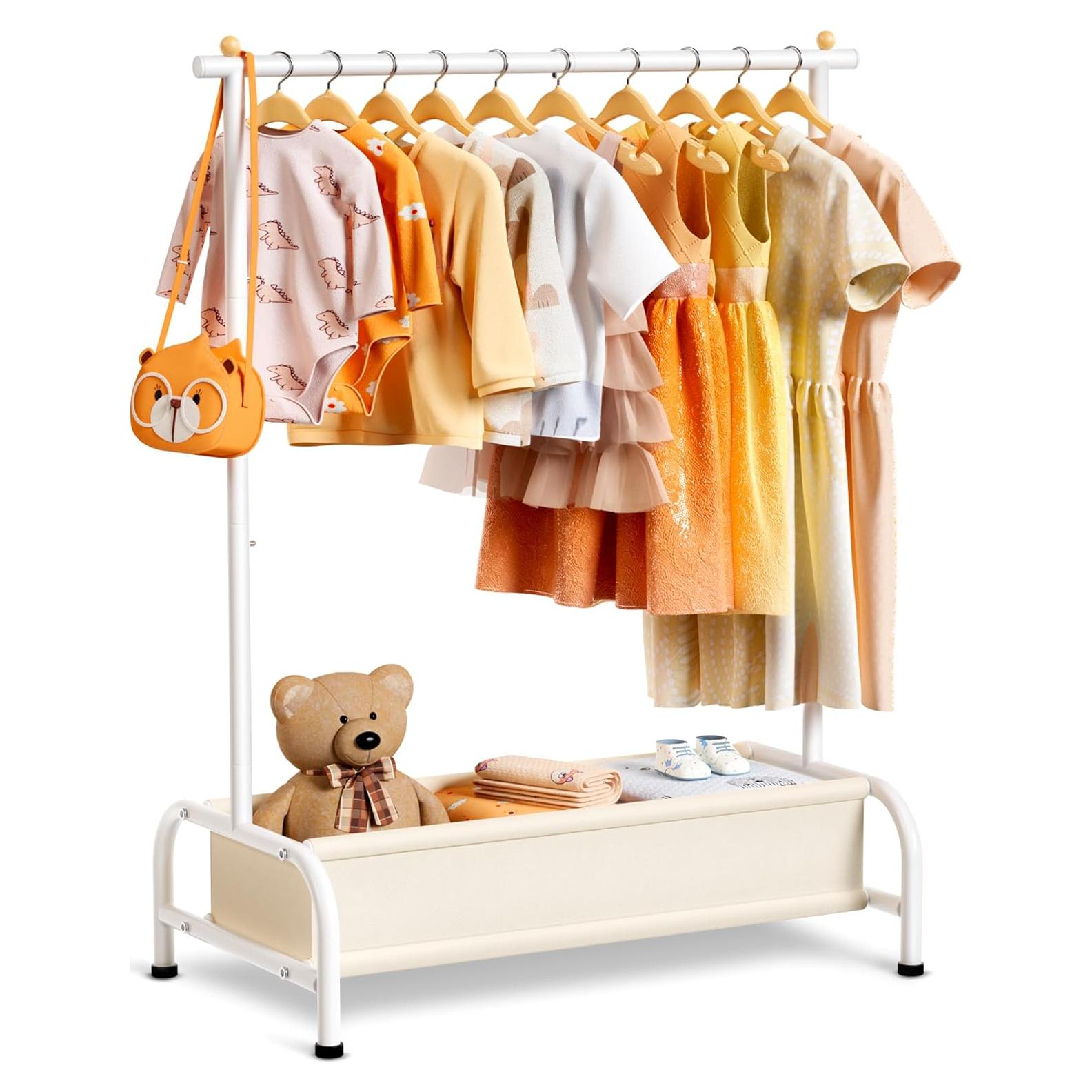 Rincón de Ropa para Niños MISSLO Blanco con Canasta Almacenamiento