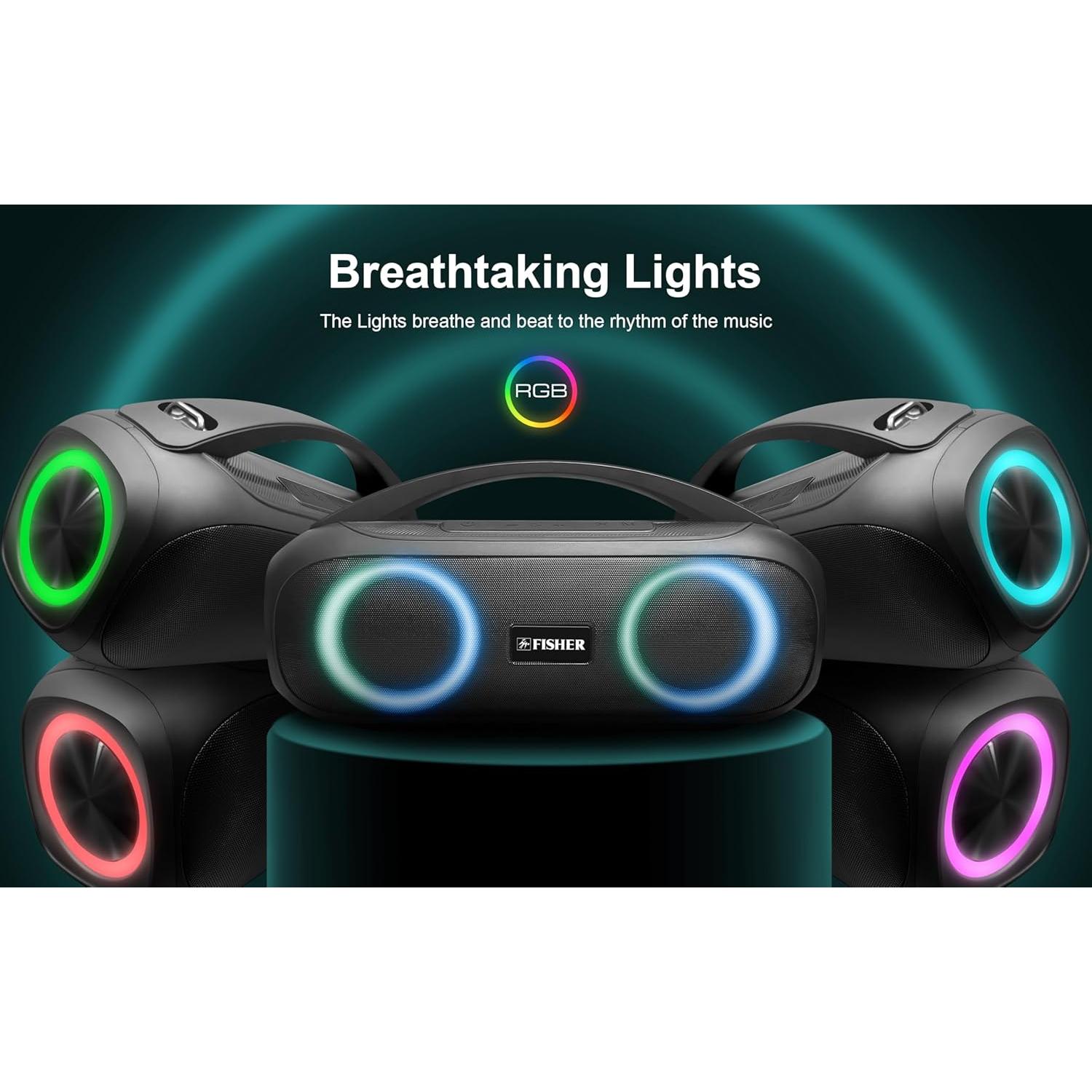 Altavoz Bluetooth Portátil Fisher Studio Pro IPX5 60W Estéreo