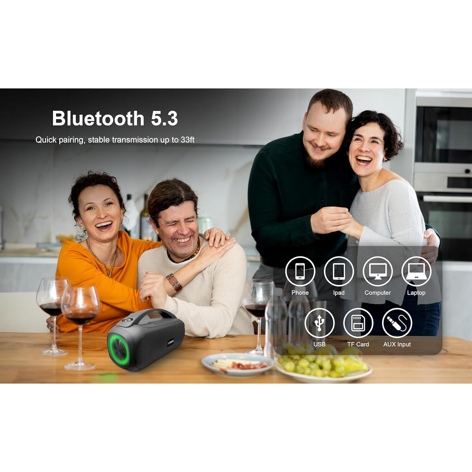 Altavoz Bluetooth Portátil Fisher Studio Pro IPX5 60W Estéreo