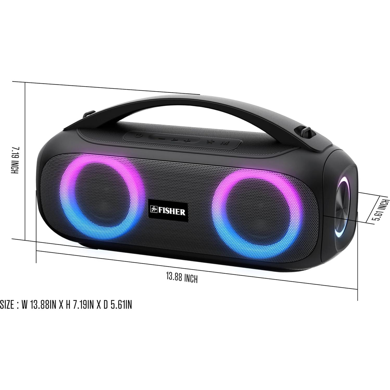 Altavoz Bluetooth Portátil Fisher Studio Pro IPX5 60W Estéreo