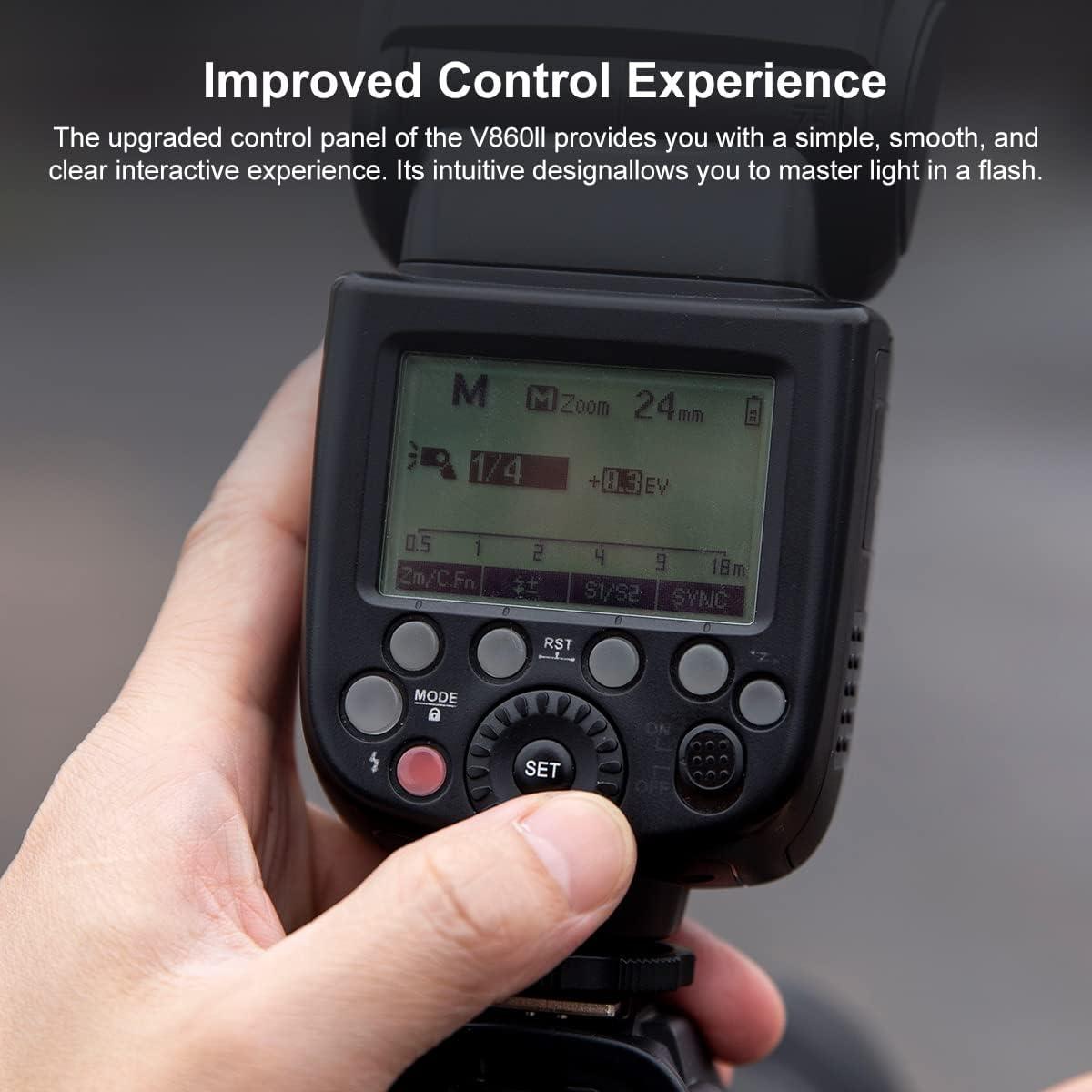 Flash Godox V860II-N TTL Speedlite para Nikon 2000mAh GN60