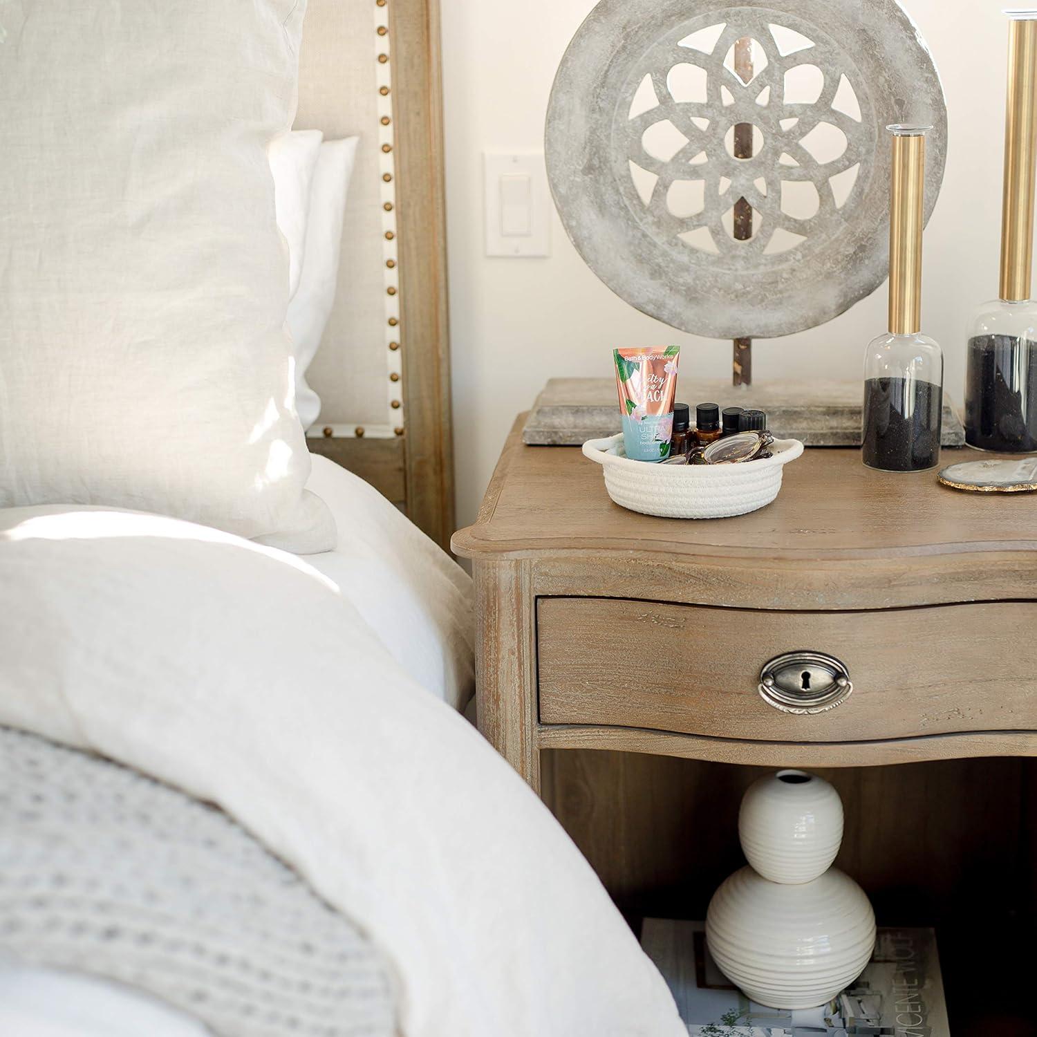 Juego de 5 Cestas Redondas Tejidas NaturalCozy - Algodón