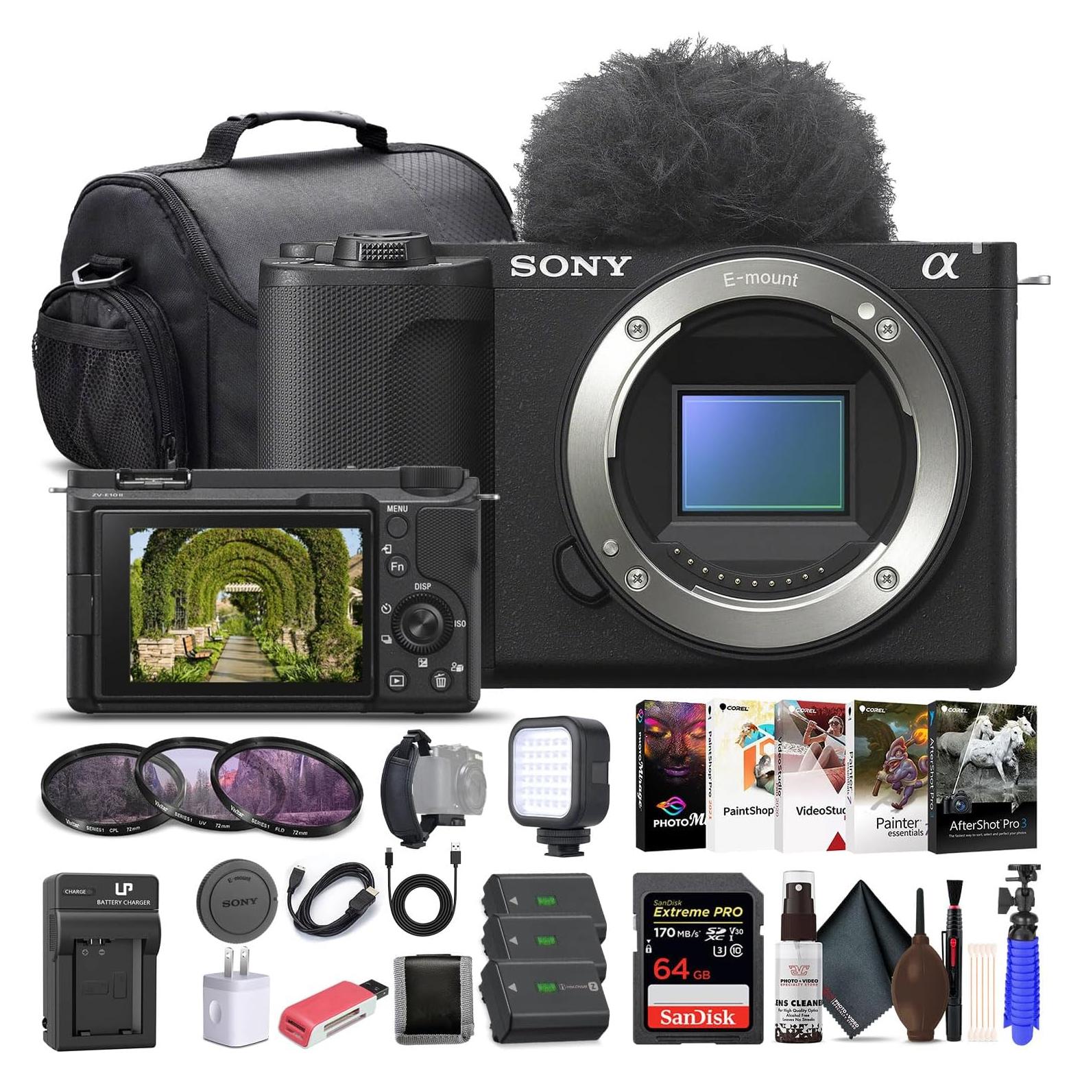 Cámara Sin Espejo Sony Alpha ZV-E10 II Negro + Accesorios