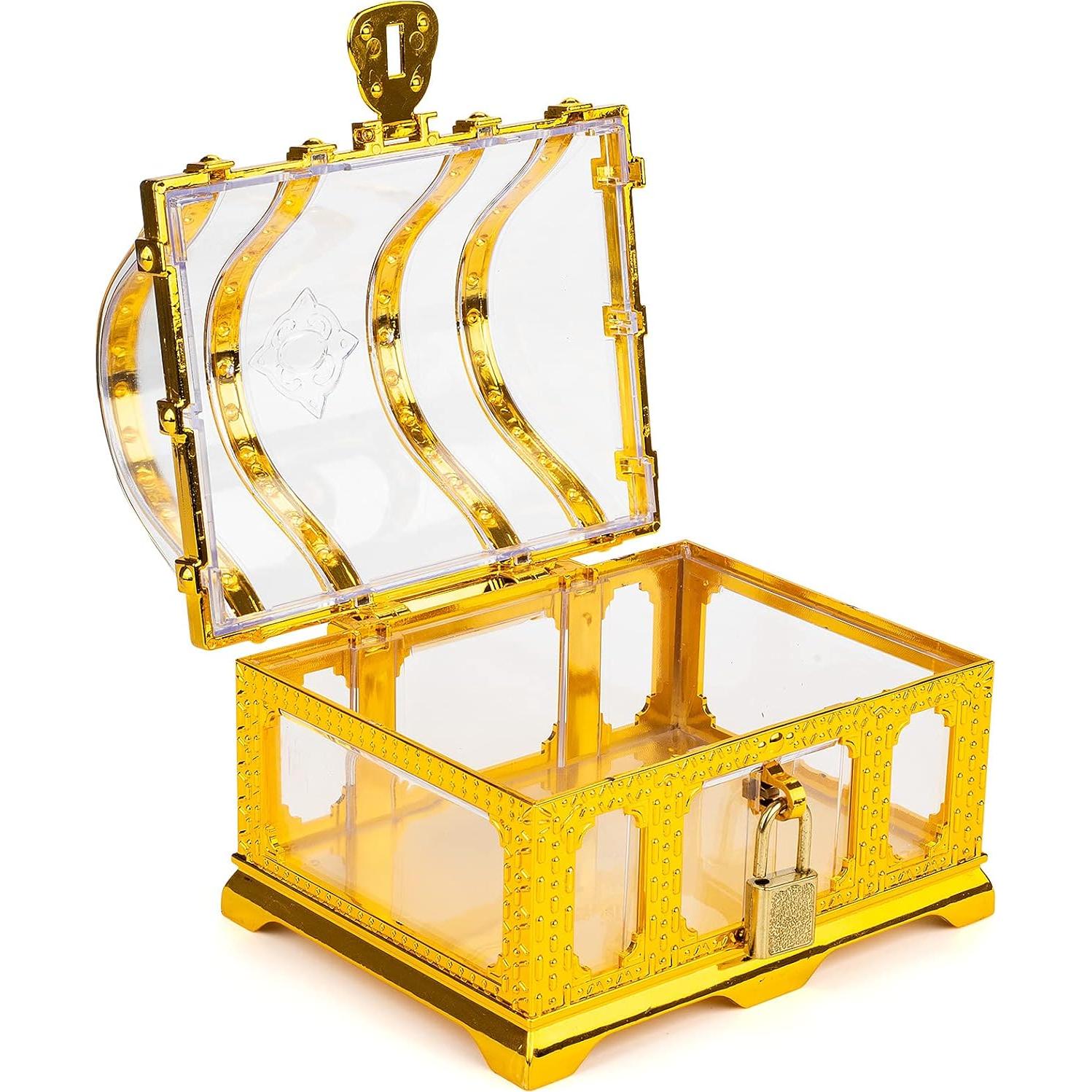 Cofre del Tesoro Pirata Pemalin con Cerradura y Llaves 14x12cm