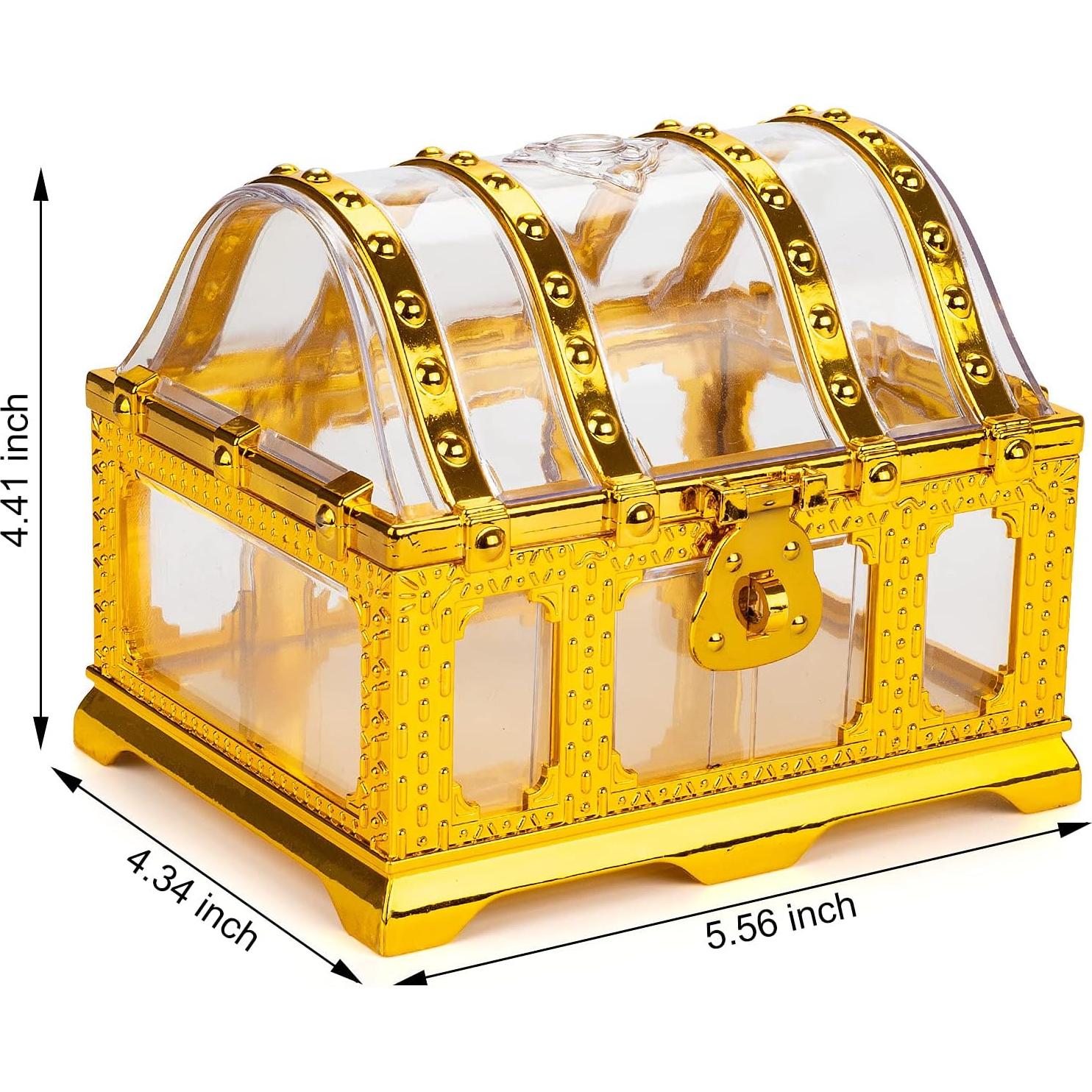 Cofre del Tesoro Pirata Pemalin con Cerradura y Llaves 14x12cm