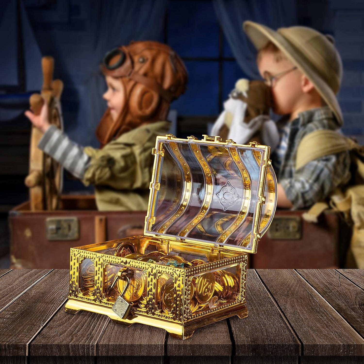 Cofre del Tesoro Pirata Pemalin con Cerradura y Llaves 14x12cm