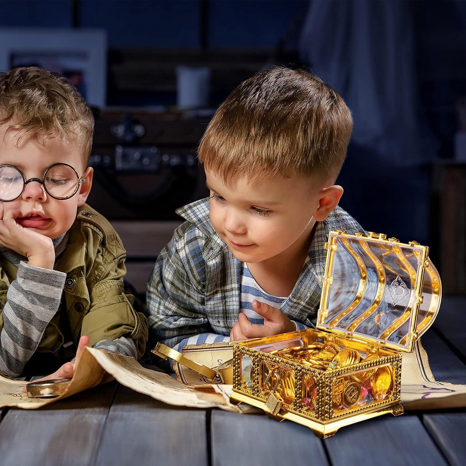 Cofre del Tesoro Pirata Pemalin con Cerradura y Llaves 14x12cm