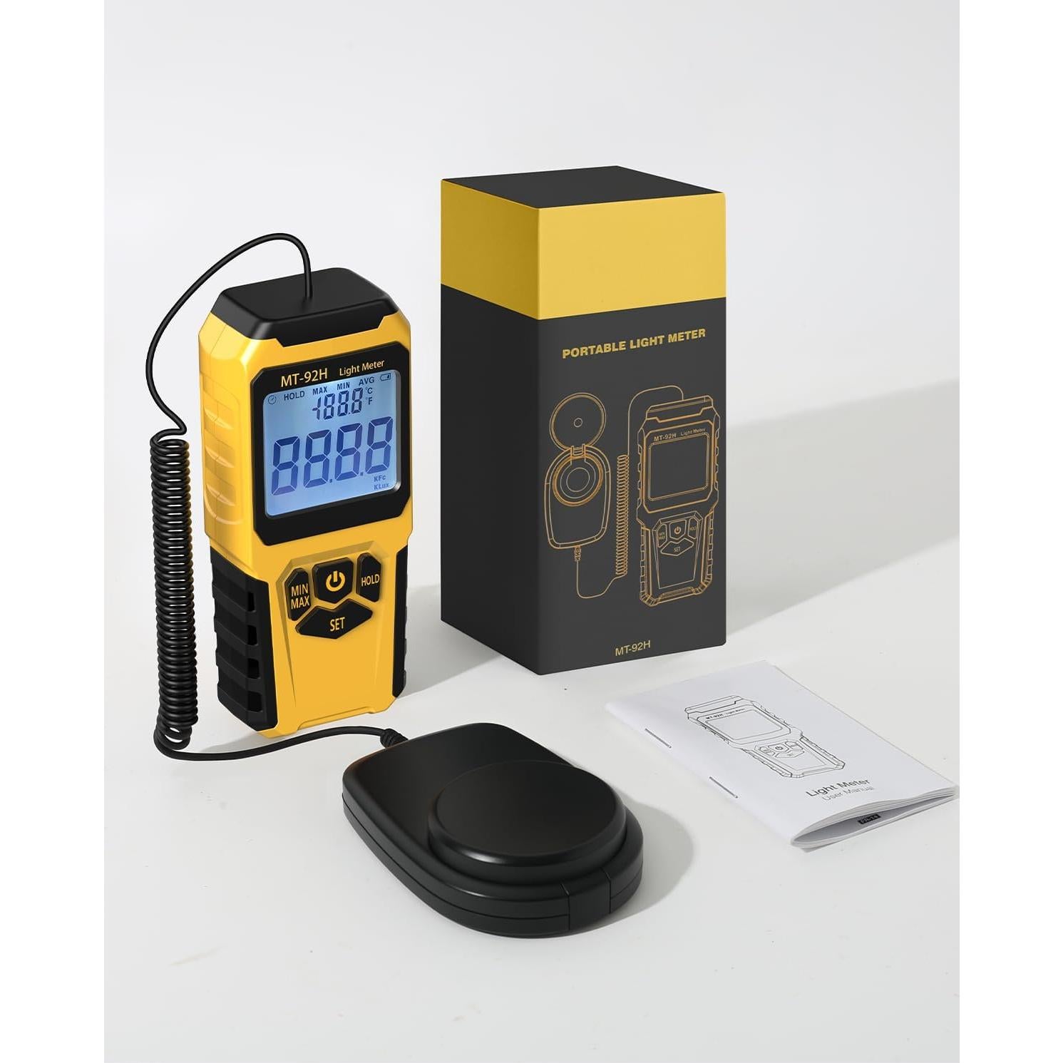 Medidor de Luz URCERI MT-92H 0-200,000 Lux Sensor Dividido