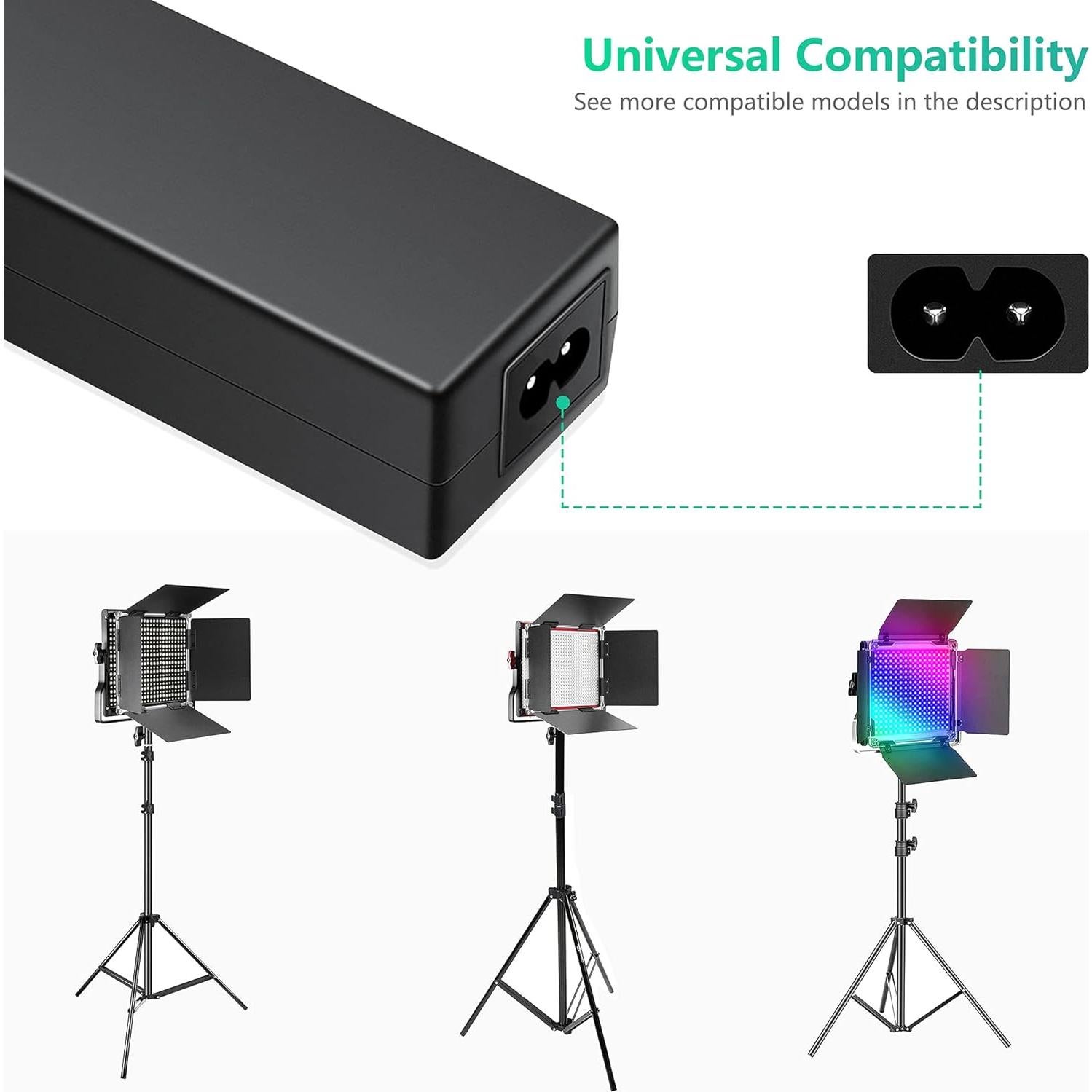 Adaptador de Alimentación FITE ON 12V 5A 60W para Neewer LED