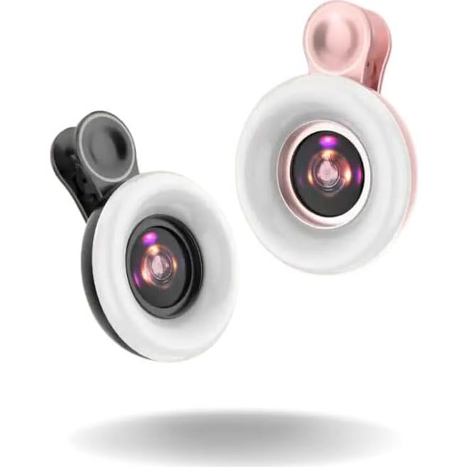 Lente Macro Clip-On 15x CosmoGlo con Luz LED Rosa