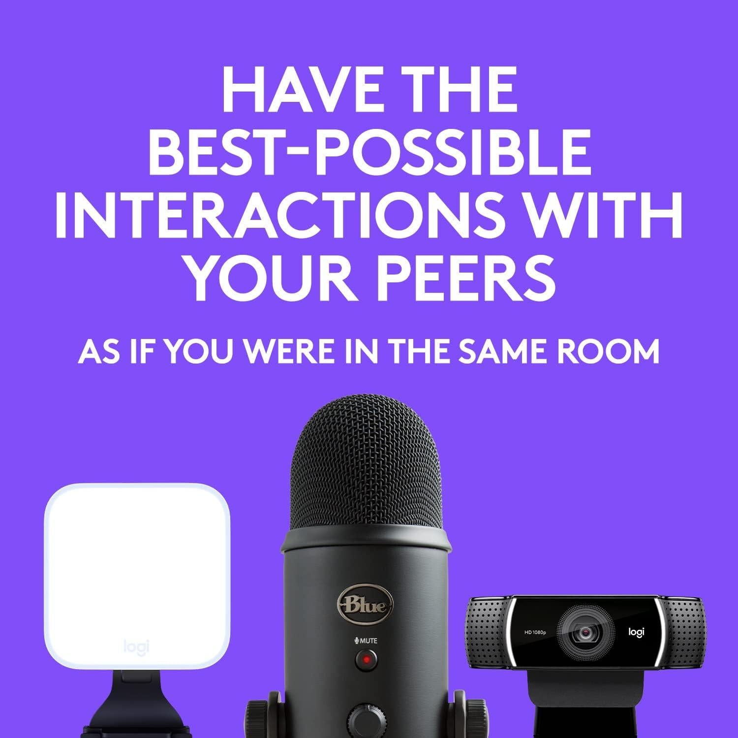 Paquete de Podcast Blue Yeti + Logitech C922x Pro + Litra Glow