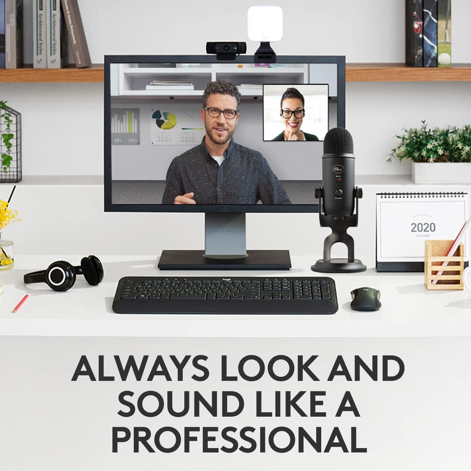 Paquete de Podcast Blue Yeti + Logitech C922x Pro + Litra Glow