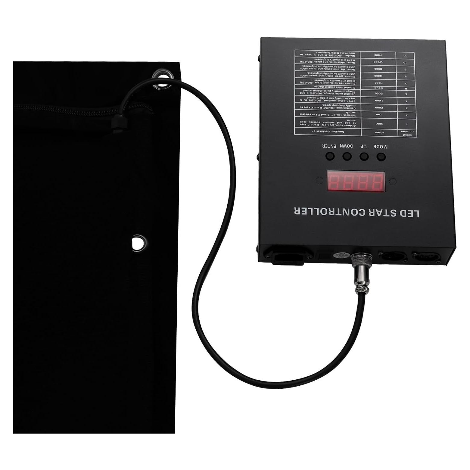 Cortina LED Estrellada 3x3m Terciopelo DMX512 para Eventos