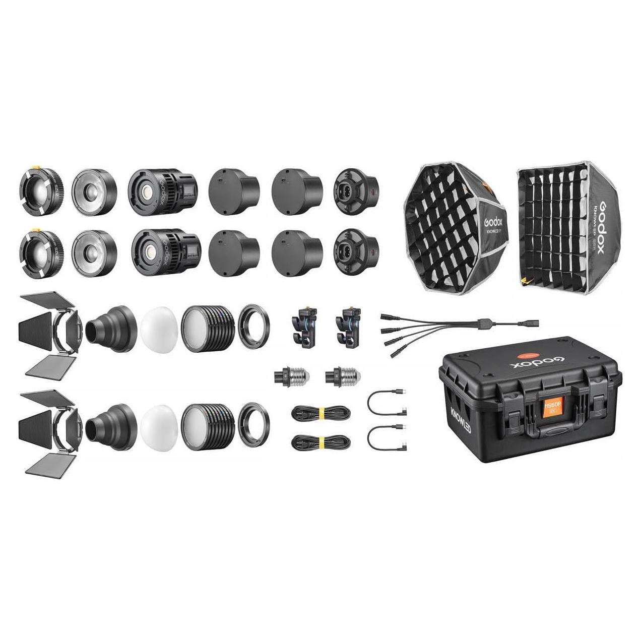 Kit de 2 Luces LED Bi-Color Godox MS60Bi - 2800K a 6500K