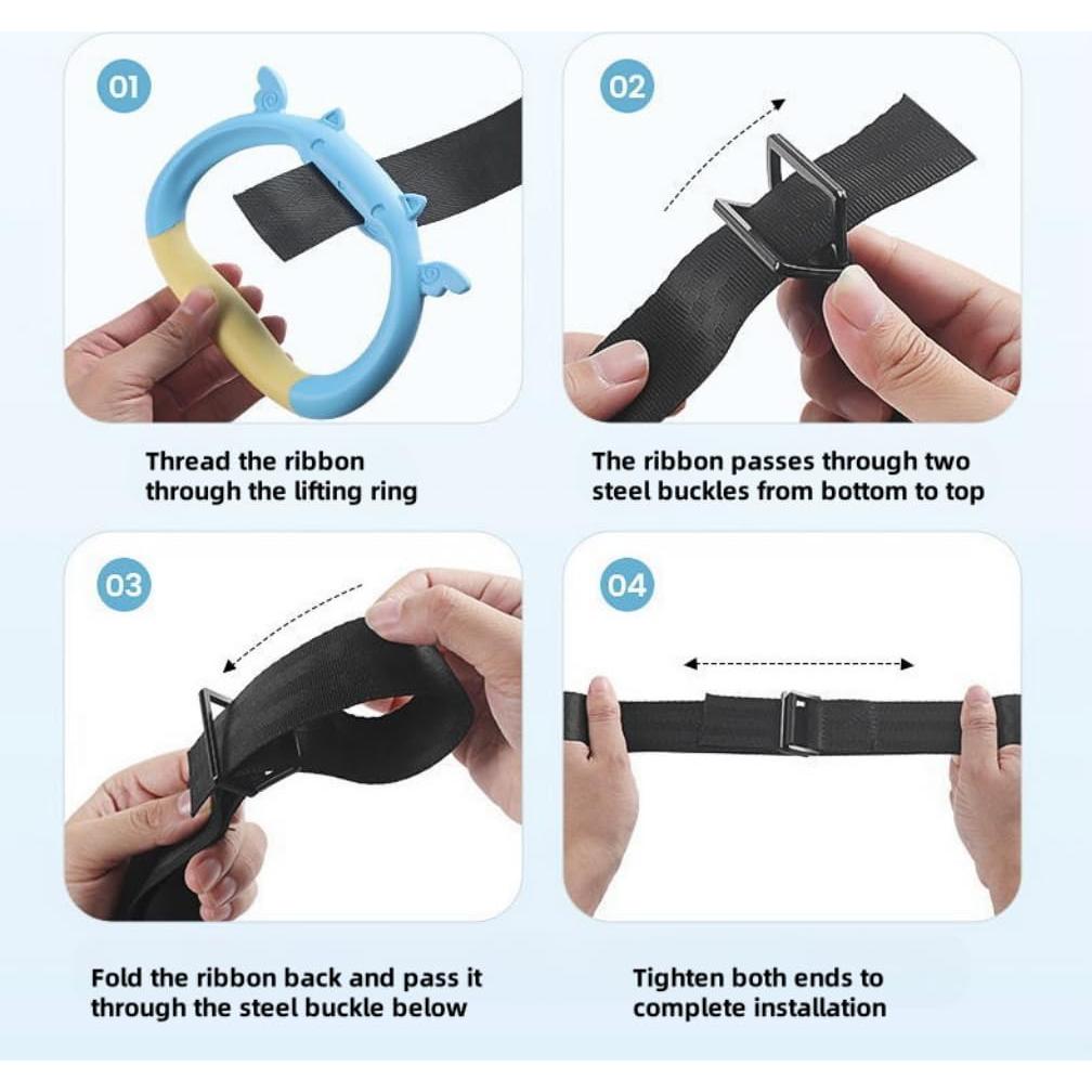 Anillas de Gimnasia GDLPZM para Niños con Correa Ajustable