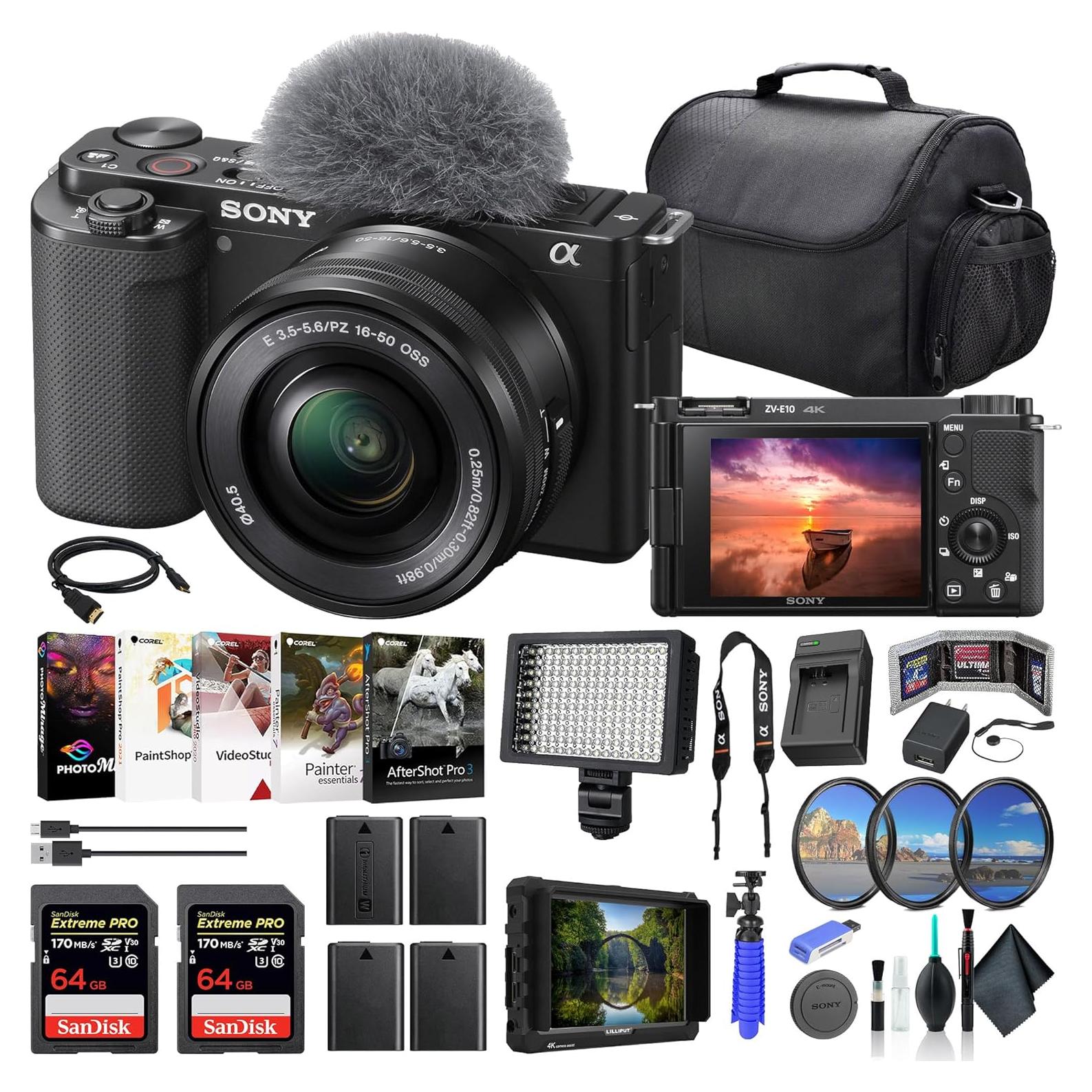 Kit Cámara Sin Espejo Sony ZV-E10 24.2 MP 4K con Lente 16-50mm