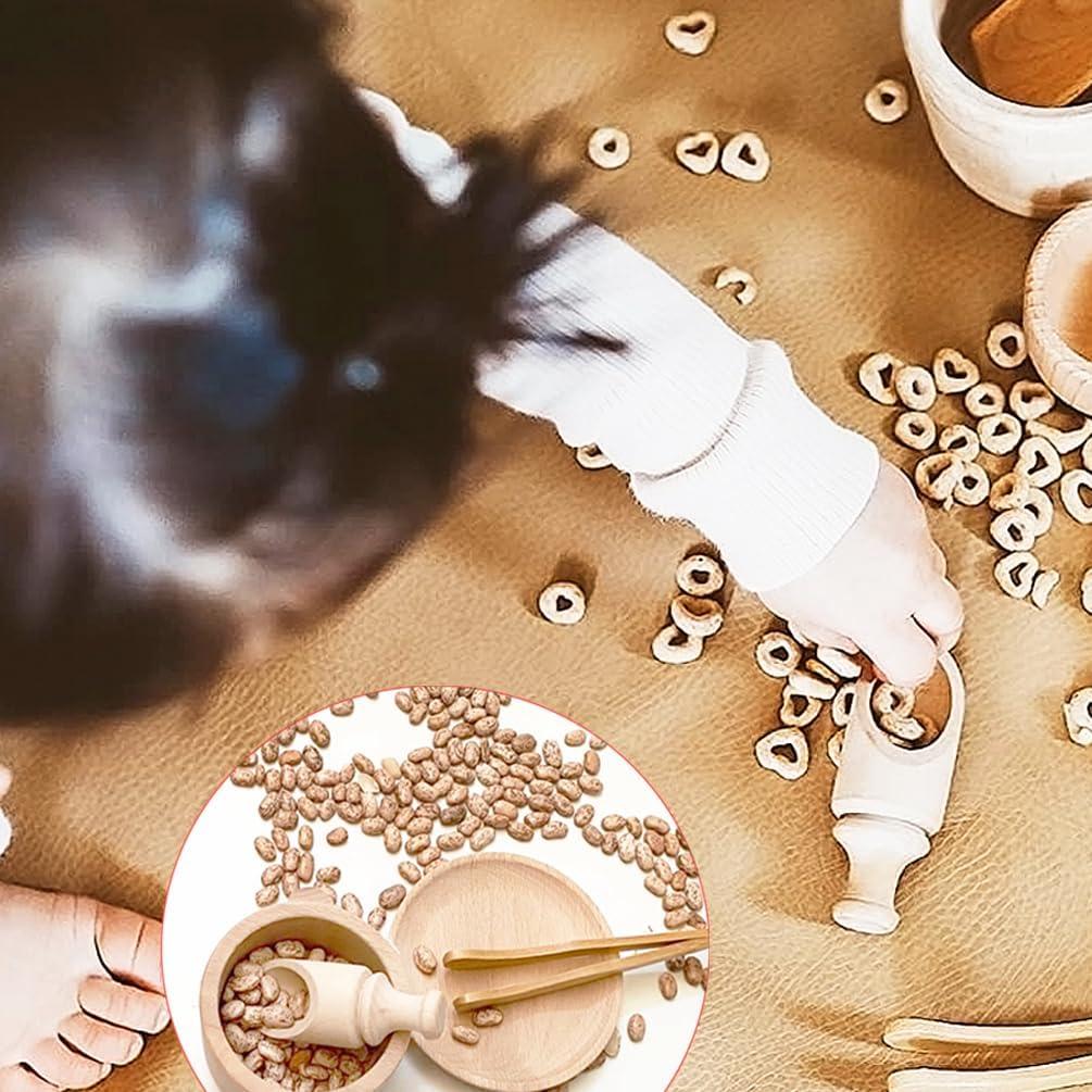 10 Piezas Herramientas Sensoriales de Madera Montessori Yowlieu