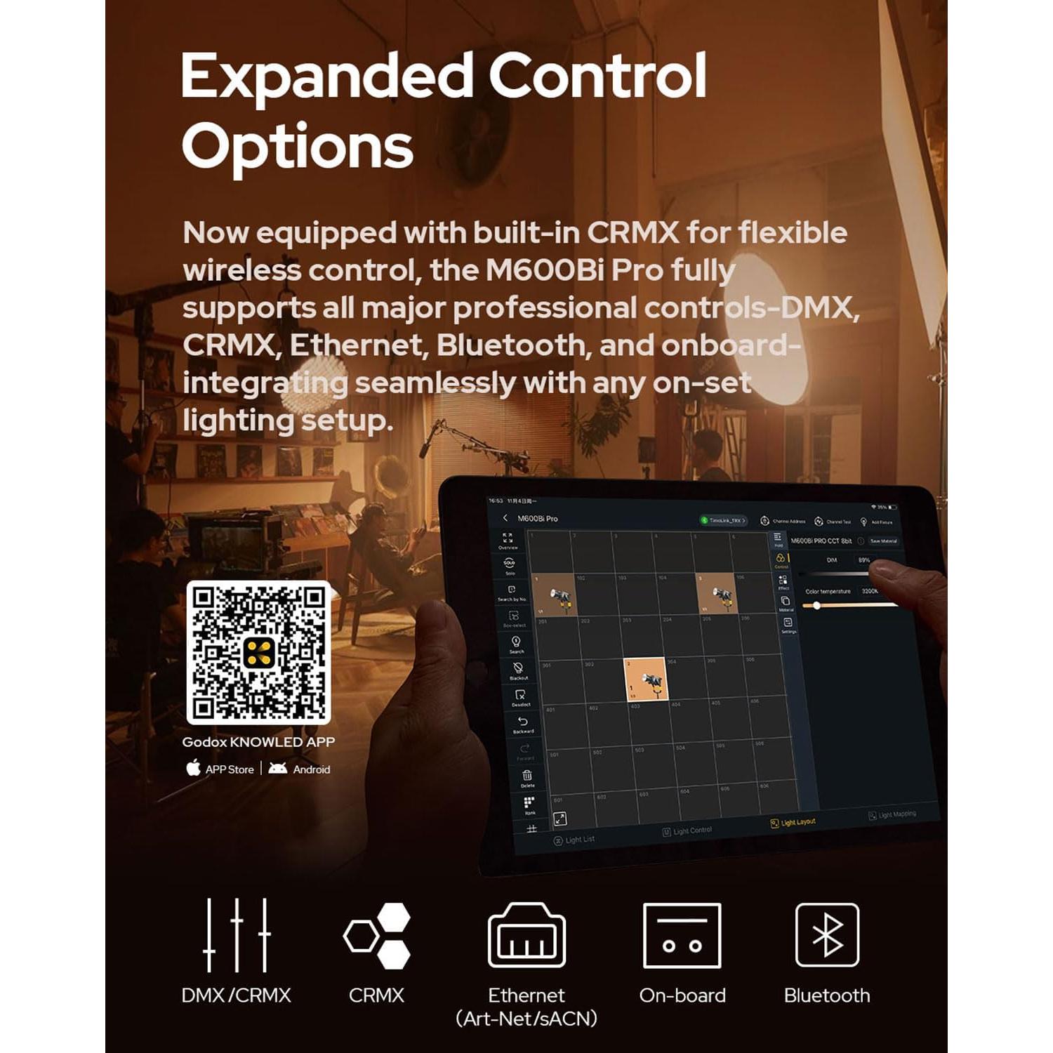 Godox M600Bi Pro Kit Monolight LED 600W Bi-Color IP54