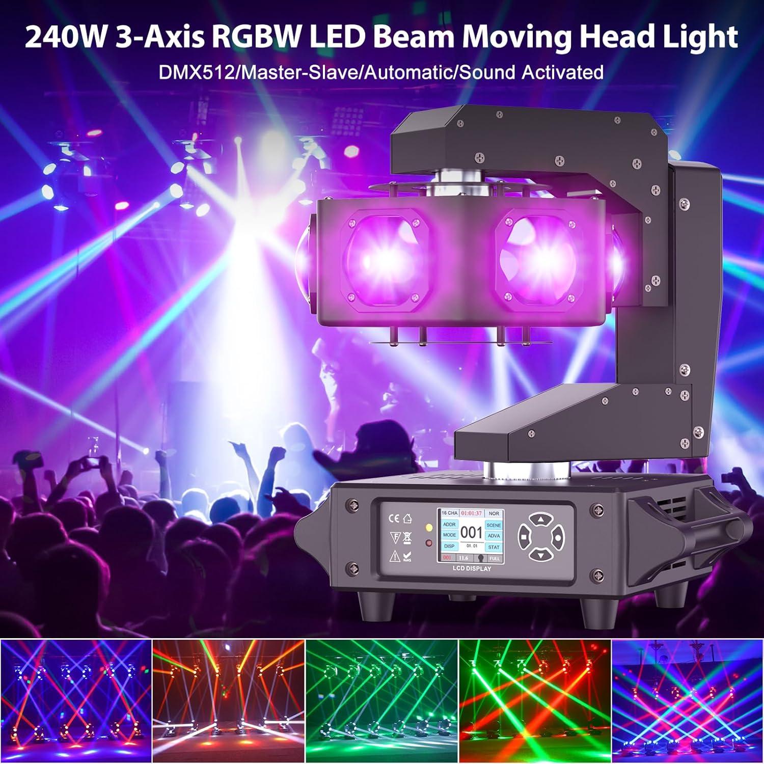 Luz de Cabeza Móvil XYZ 6 x 40W RGBW DMX para Eventos