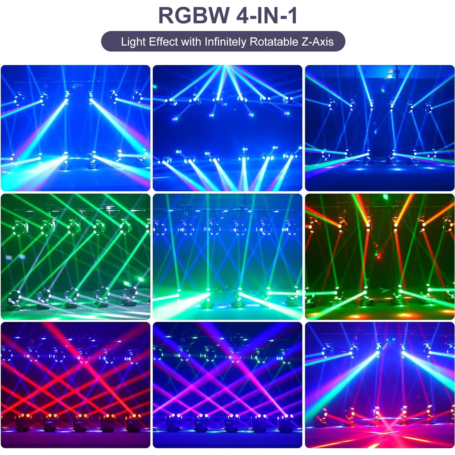 Luz de Cabeza Móvil XYZ 6 x 40W RGBW DMX para Eventos