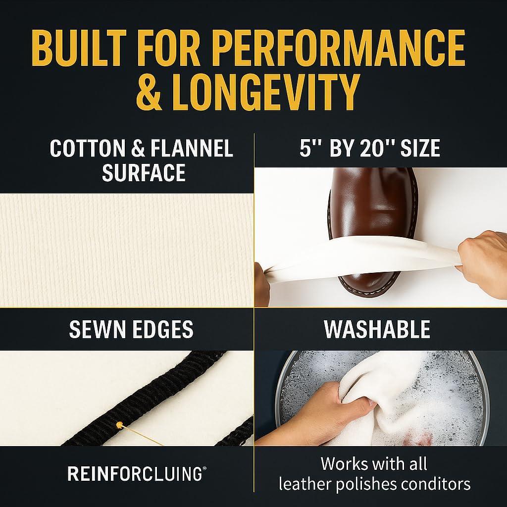 Paño de Pulido Profesional Leather Hero - Paquete de 3