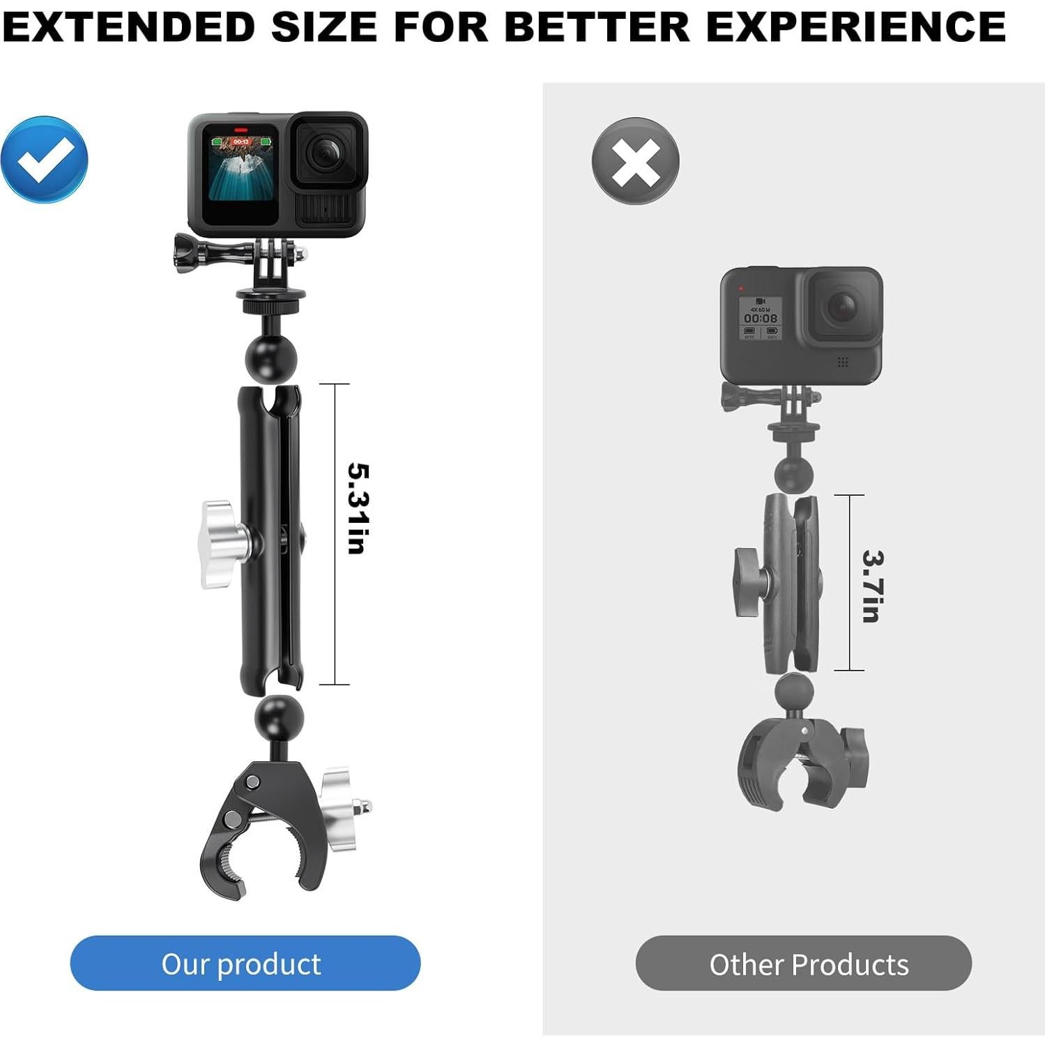 Soporte Doble Super Clamp Laetasss para Cámara y Paraguas