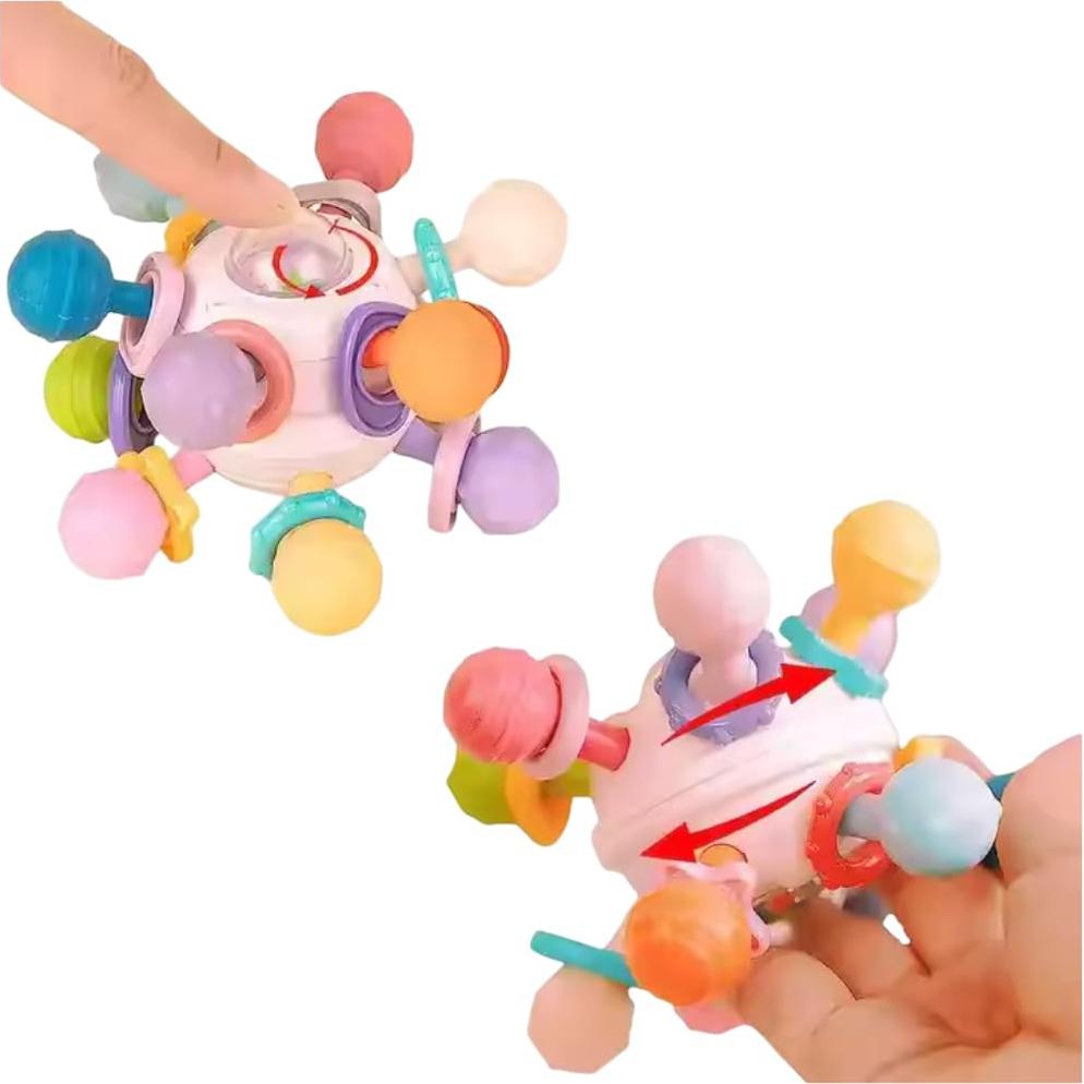 Mordedor y Sonajero Neddicky Azul Claro - Silicona Segura