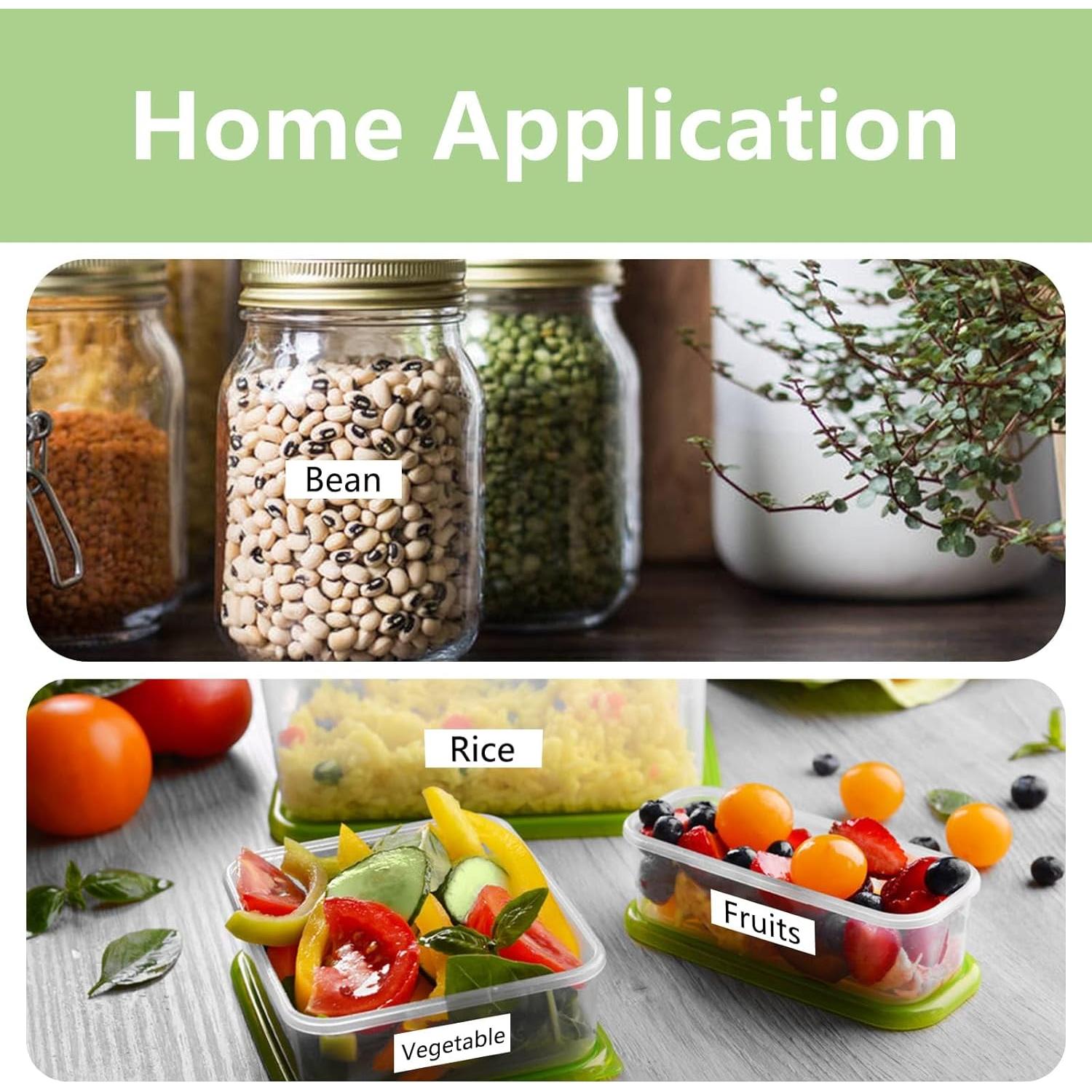 Cinta de Etiquetas Laminada 12mm YUANQIMM Negra sobre Blanca - Paquete de 5