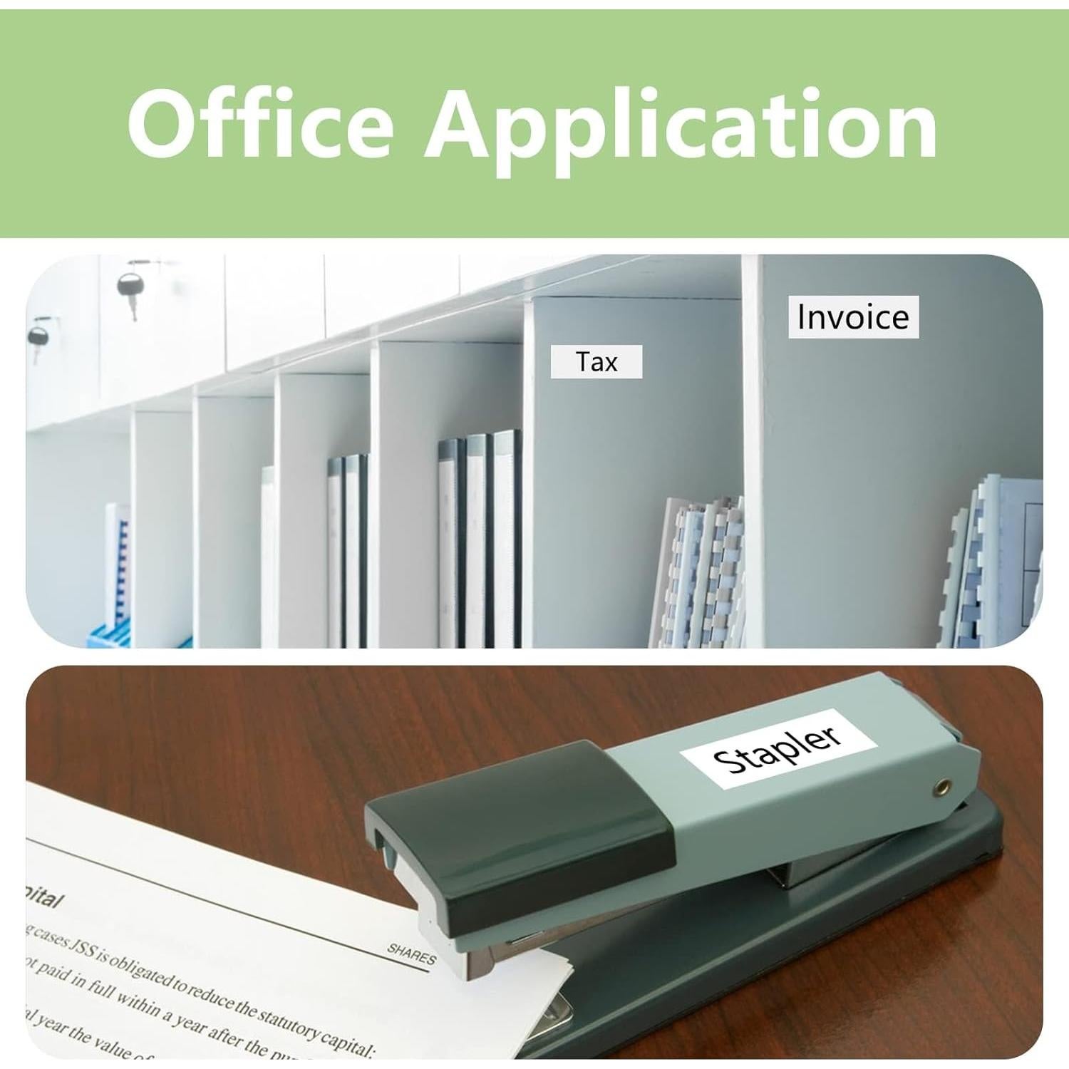 Cinta de Etiquetas Laminada 12mm YUANQIMM Negra sobre Blanca - Paquete de 5