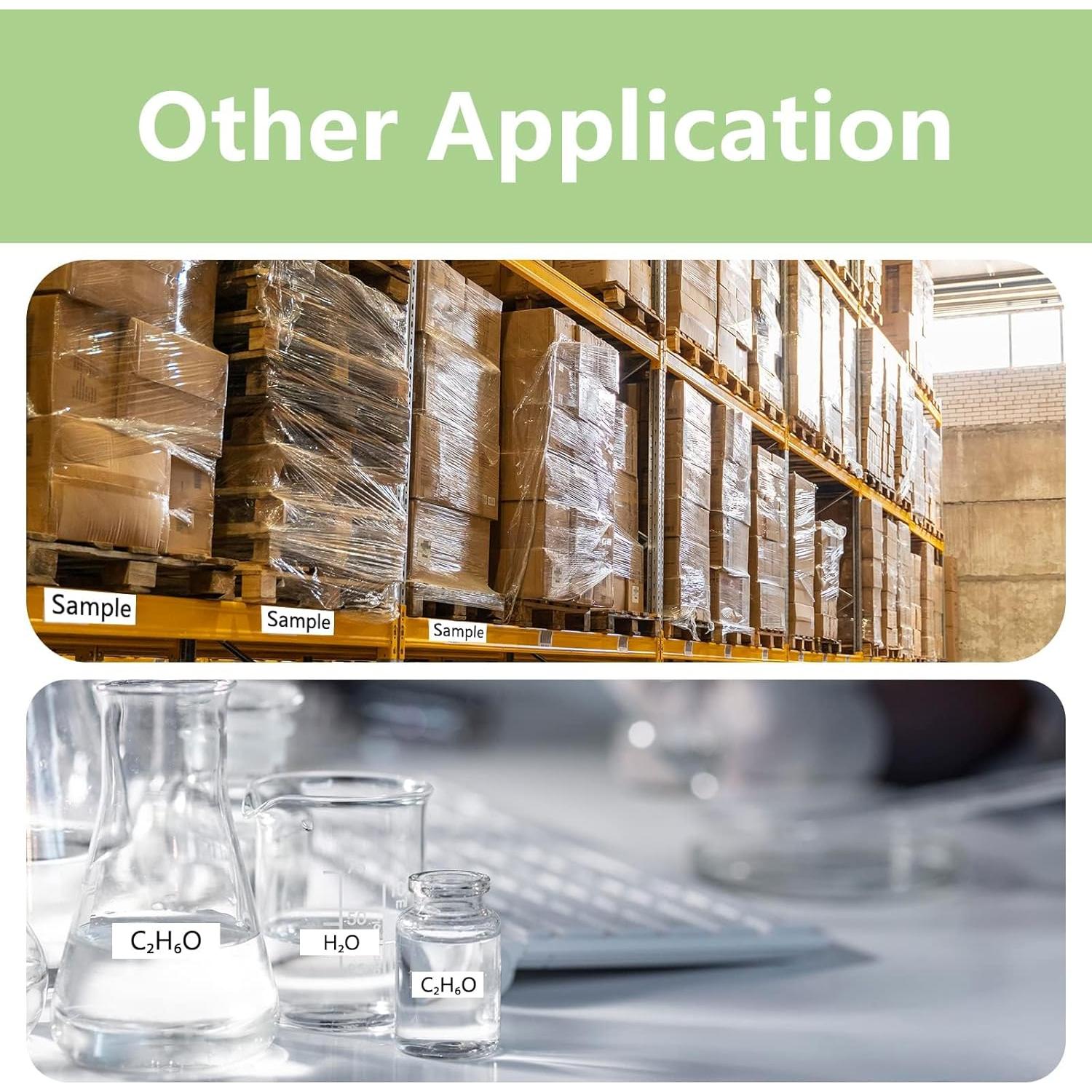 Cinta de Etiquetas Laminada 12mm YUANQIMM Negra sobre Blanca - Paquete de 5