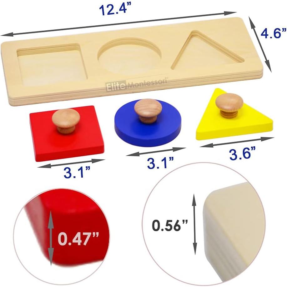 Rompecabezas de Formas Geométricas Elite Montessori 31.4x11.8cm
