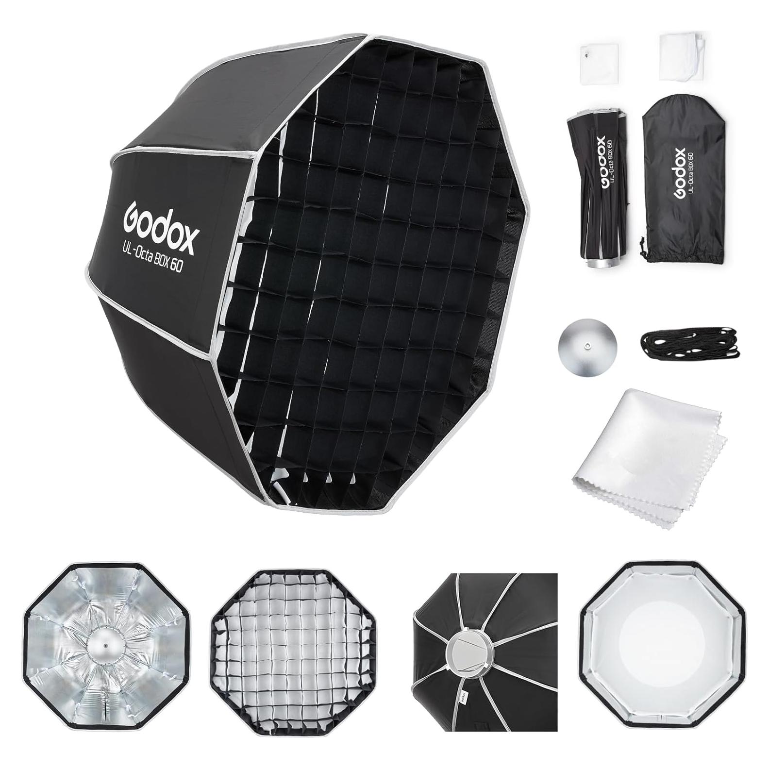 Softbox Umbrella Godox G-UL-BOXOcta-60 60cm Montaje Bowens