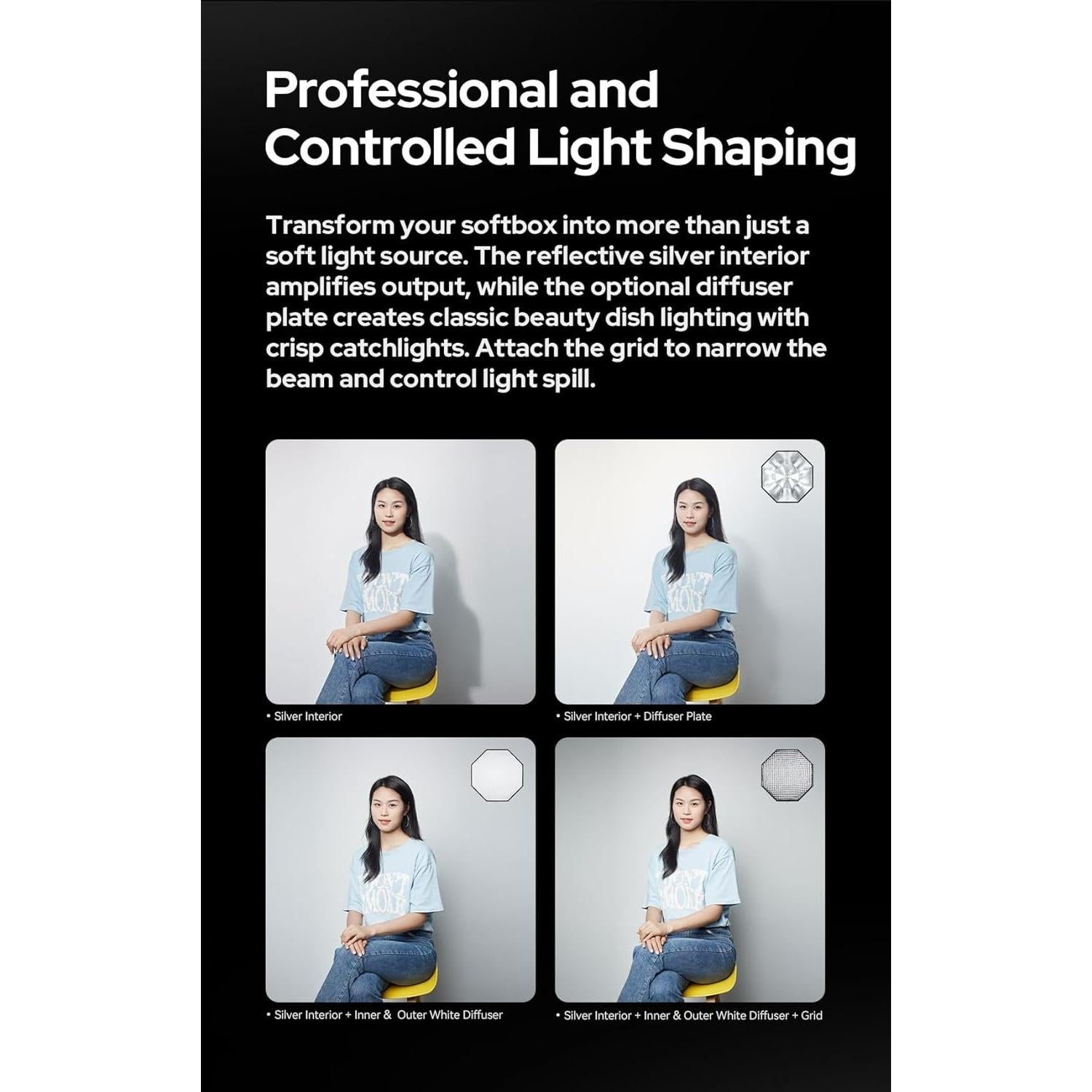 Softbox Umbrella Godox G-UL-BOXOcta-60 60cm Montaje Bowens