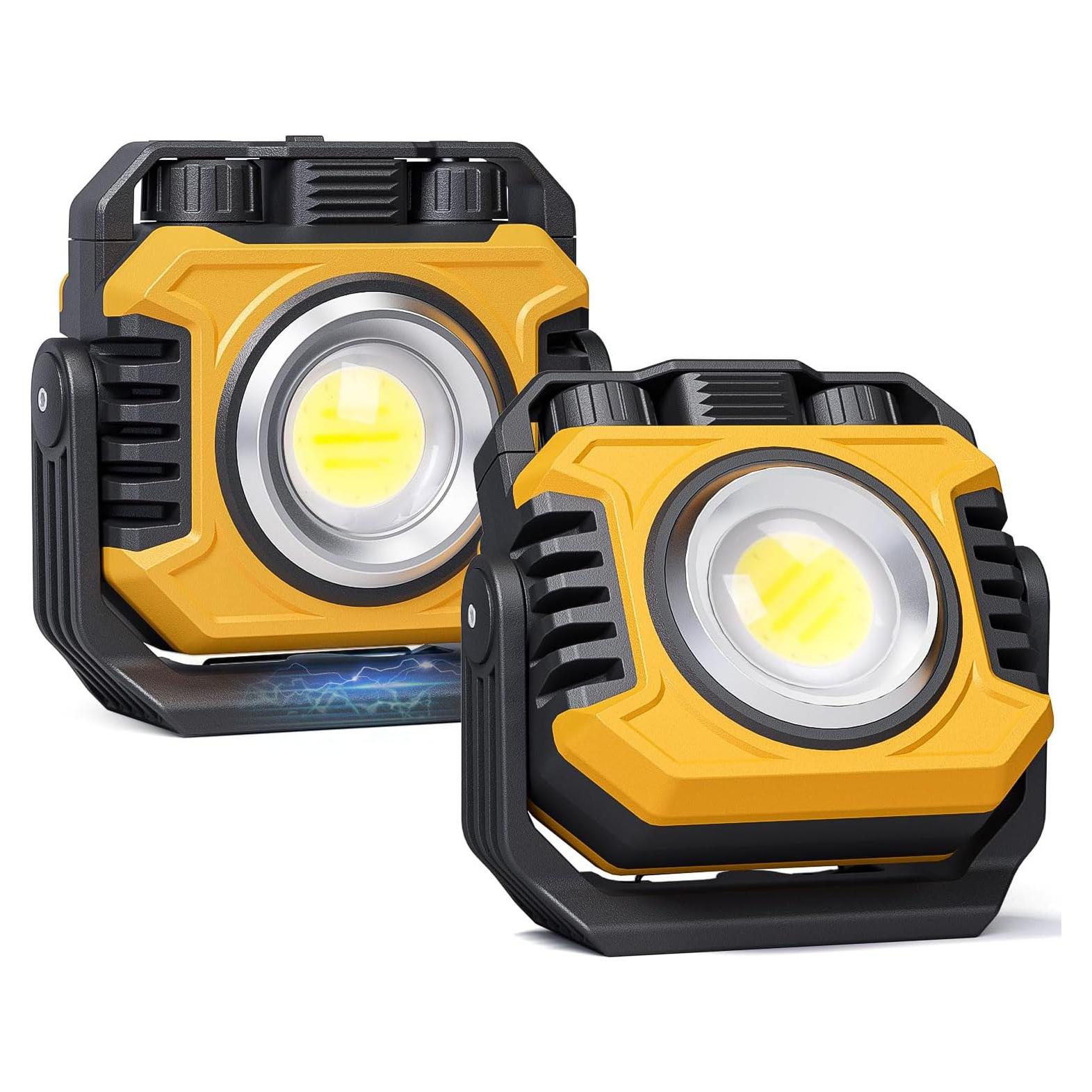 Luz de Trabajo Recargable Samyoung 2 Piezas 2400LM 360°