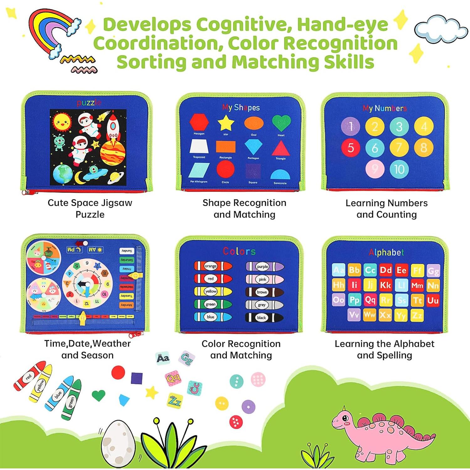 Tablero Ocupado Montessori AJsupojouet para Niños 3-5 Años