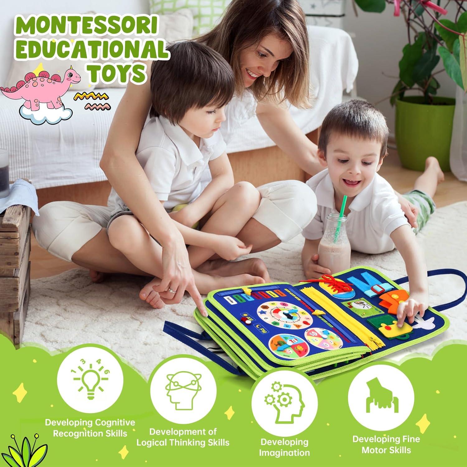 Tablero Ocupado Montessori AJsupojouet para Niños 3-5 Años