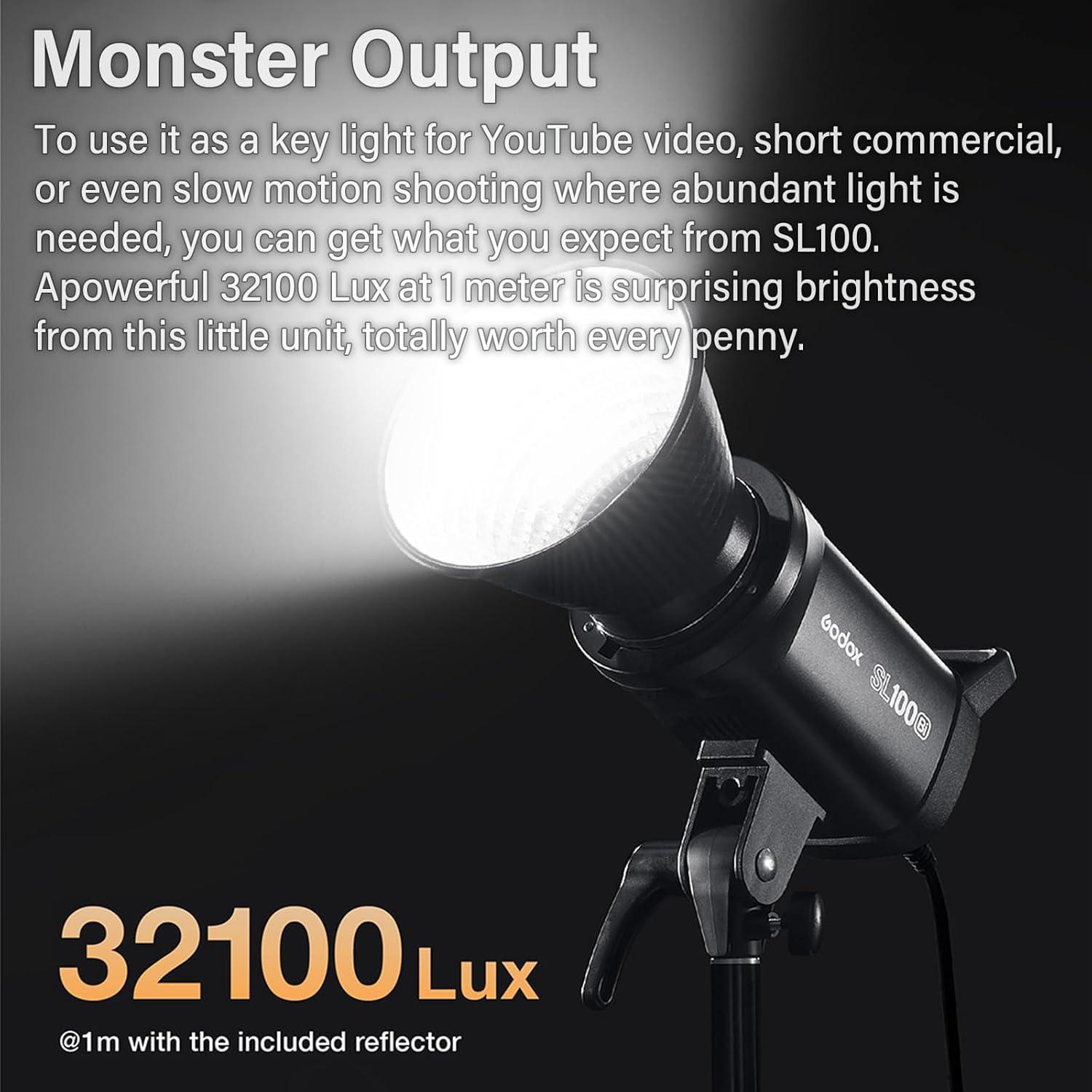 Kit de 2 Luces LED Godox SL100Bi 100W Bi-Color con Softbox