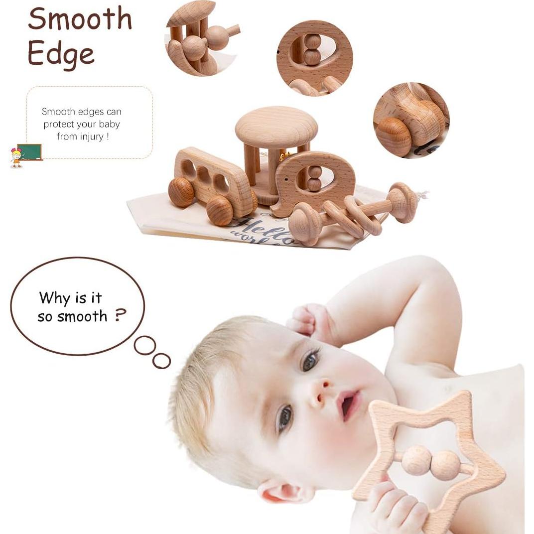 Sonajero de Madera Orgánica para Bebés Vamos a Hacer 220g