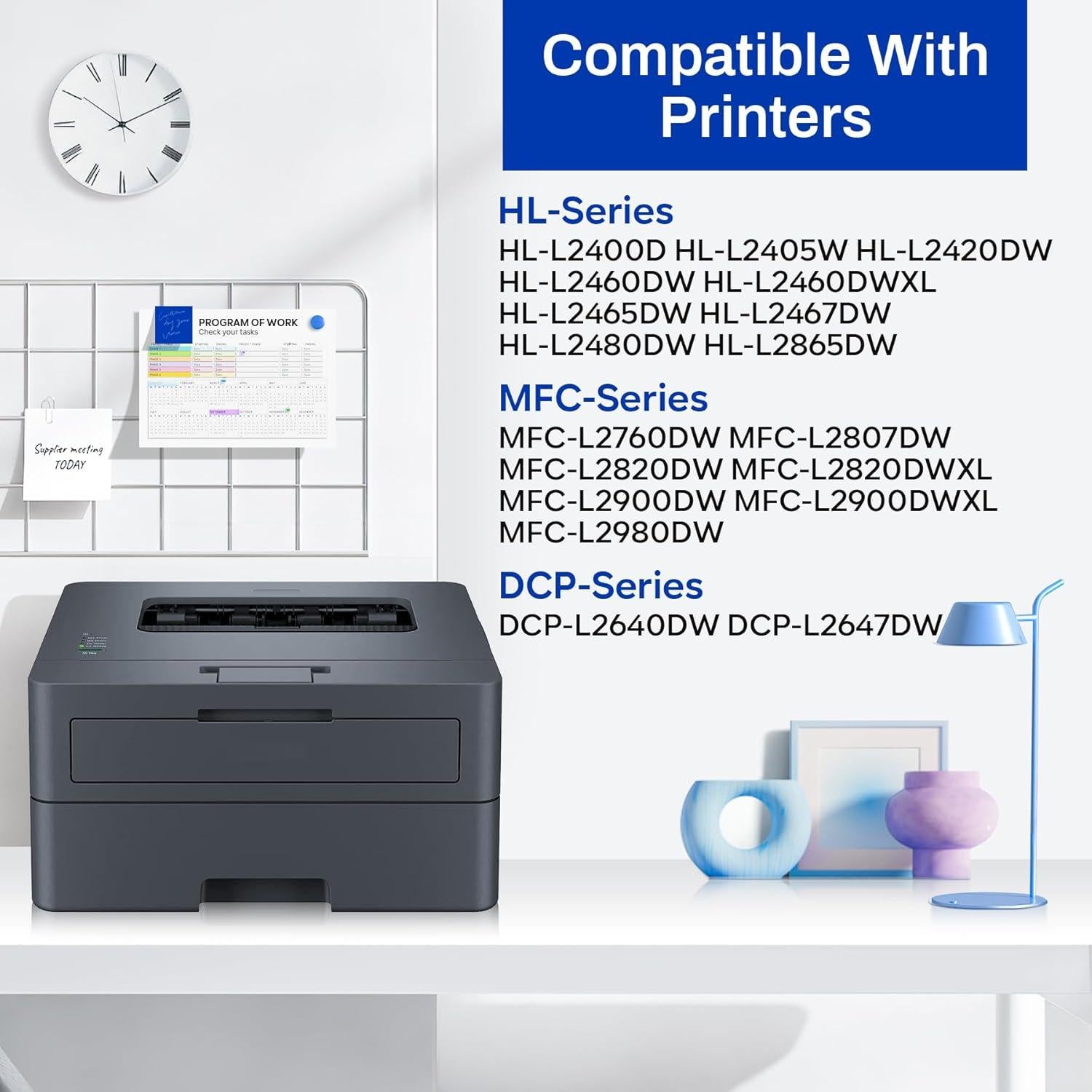 Toner Compatible TN-830XL Negro Padua 2 Paquete Alto Rendimiento